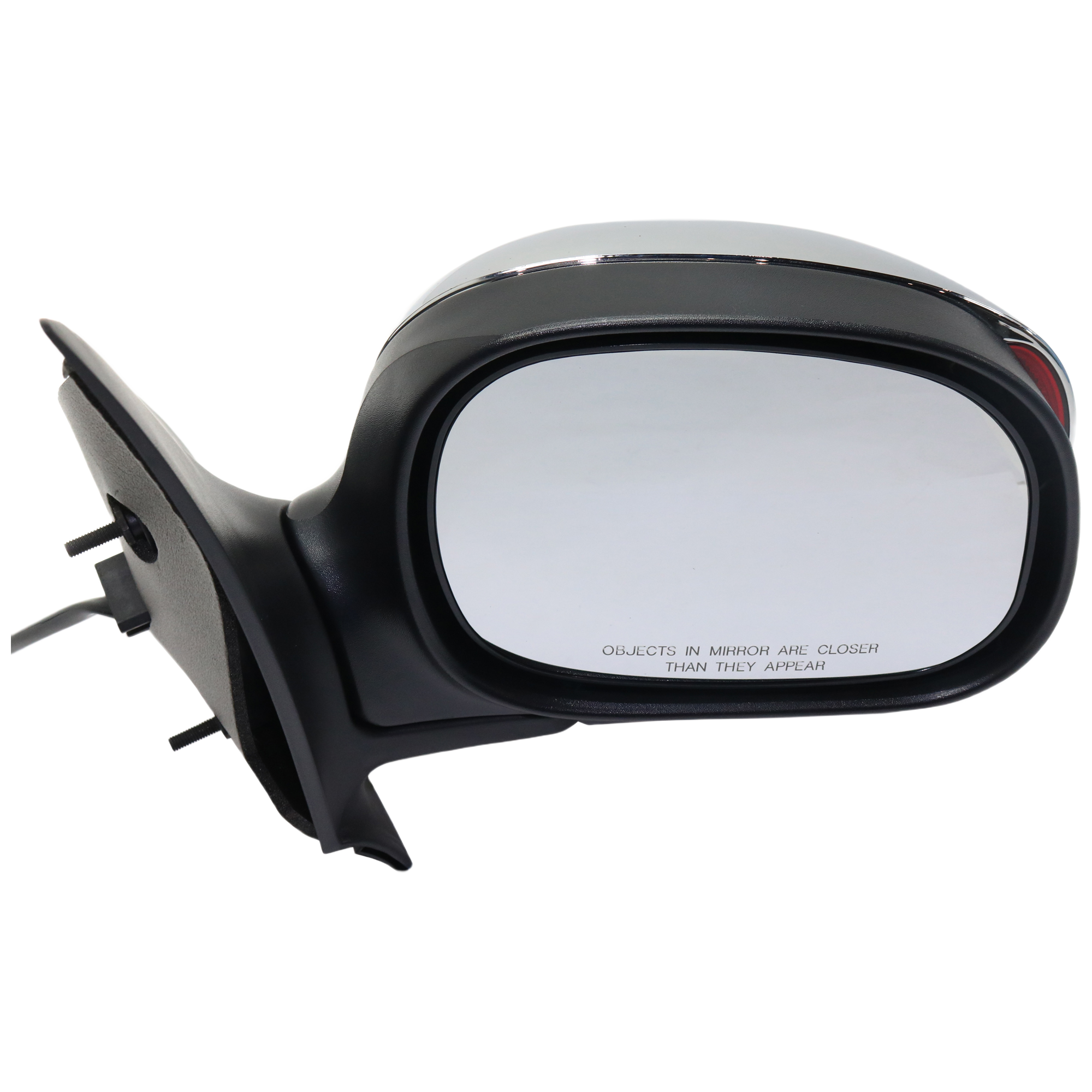 AM F 150-01-03 MIRROR RH Non Towing Power Manual Folding Non Heated Chrome Contour Style w In housing Signal Light No Auto dimming BSD and Memory SKU JFD185CR S Partslink FO1321224 OEM YL3Z17682BAA PFM 1L3Z17682BAB