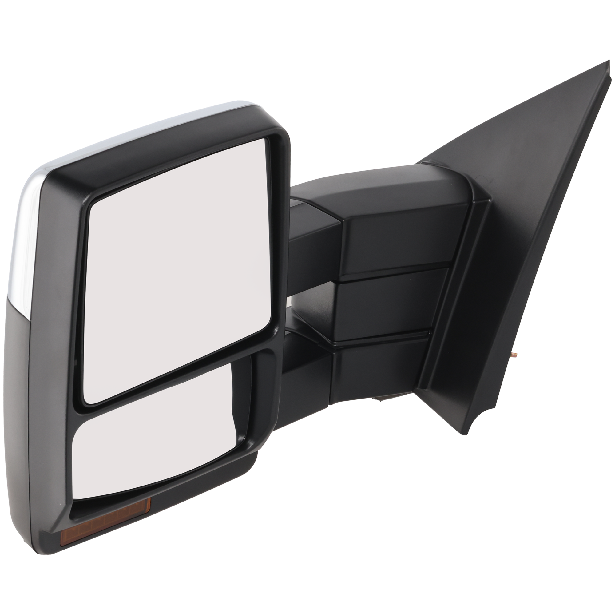 AM F 150-09-14 TOWING MIRROR LH Power Manual Folding Heated Chrome w Memory Puddle Light and Signal Light SKU JFD201EL S Partslink FO1320388 OEM 9L3Z17683EC
