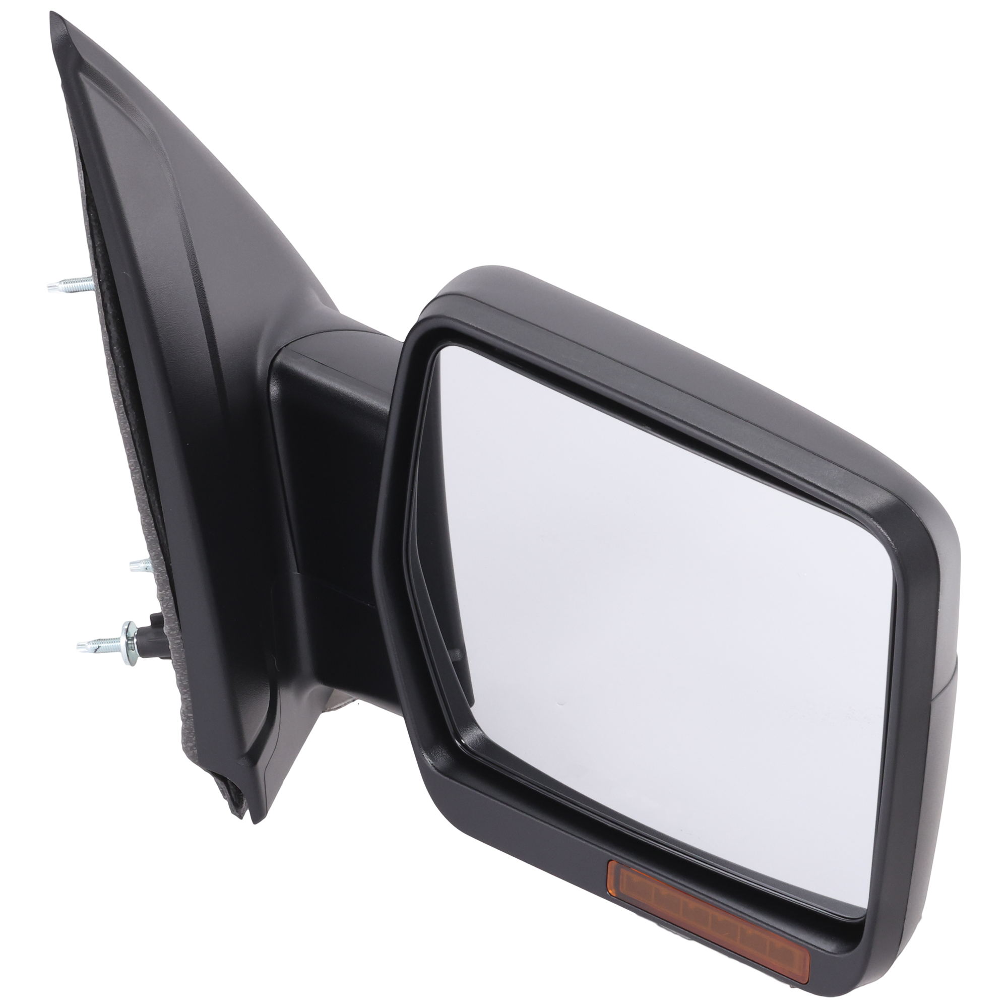 AM F 150-11-14 MIRROR RH Non Towing Power Manual Folding Heated Textured w Signal Light No Blind Spot Feature Memory and Puddle Light SKU JFD224ER S Partslink FO1321407 OEM BL3Z17682CA