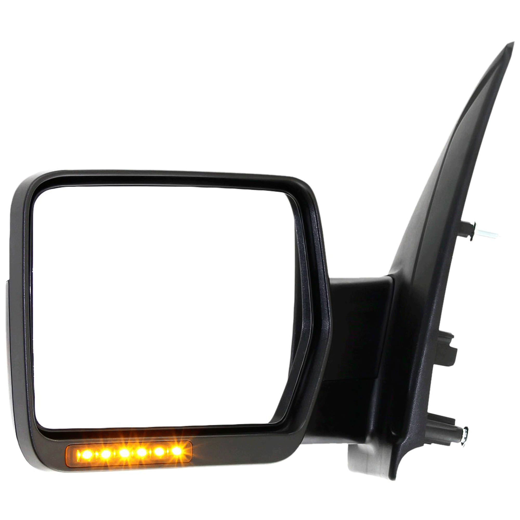 AM F 150-09-10 MIRROR LH Non Towing Power Power Folding Heated Chrome w In housing Signal Light and Memory No Auto dimming and BSD SKU JFD230EL S Partslink FO1320411 OEM 9L3Z17683EB