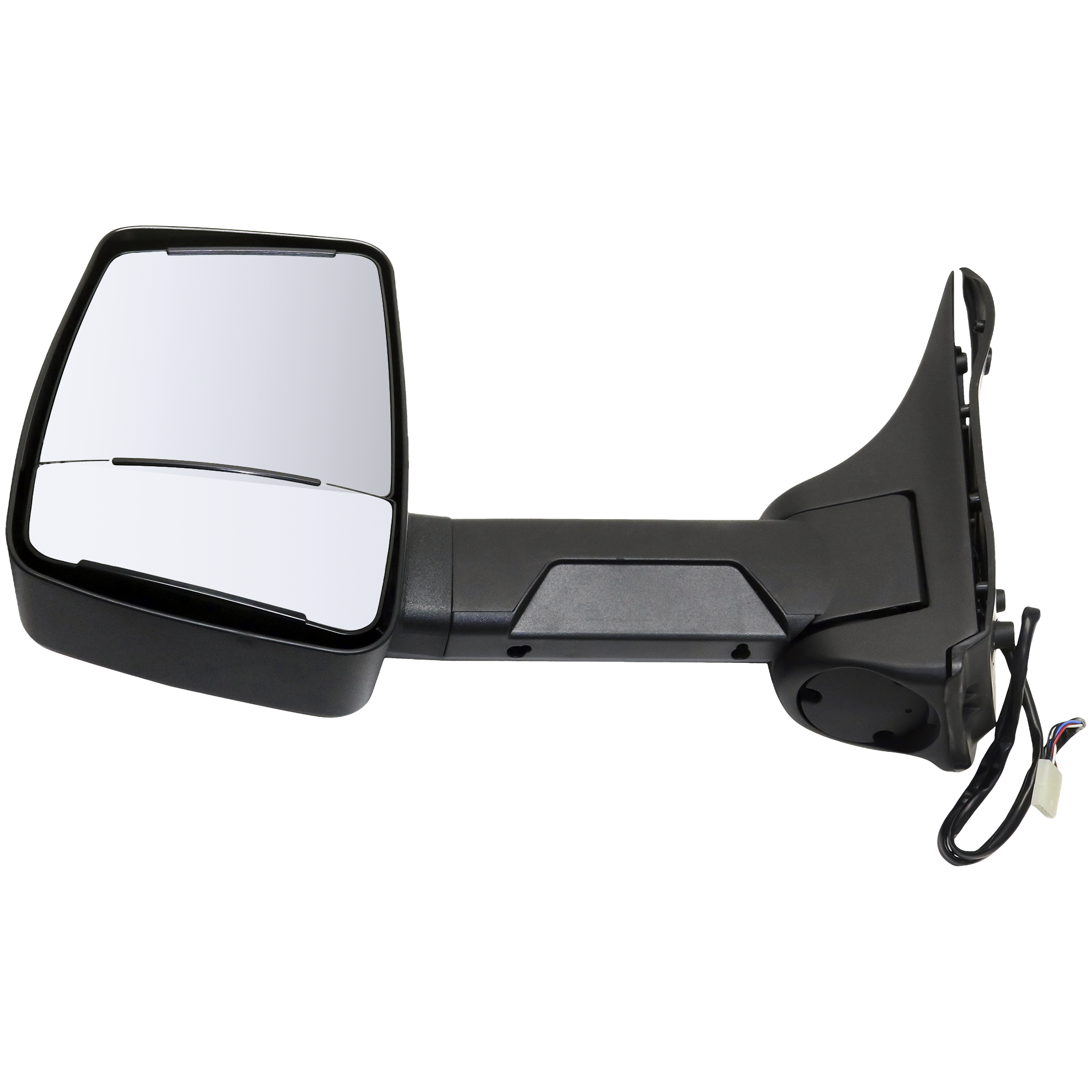 AM ECONOLINE VAN 92-15 TOWING MIRROR LH Power Manual Folding Heated Textured No Auto dimming BSD Memory and Signal Light Single Arm 4 Bolt Mount SKU JFD257EL OEM Performance