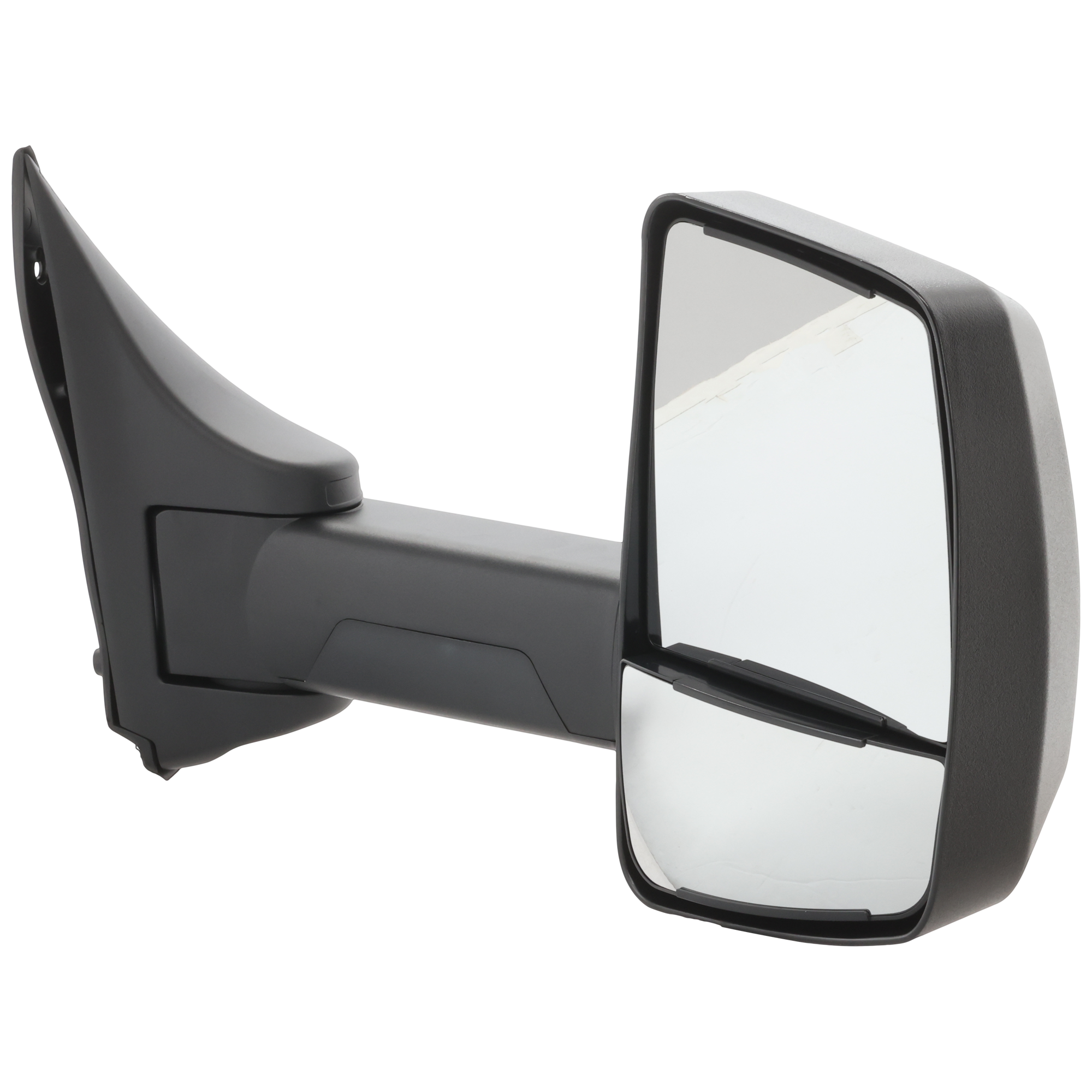AM ECONOLINE VAN 92-15 TOWING MIRROR RH Manual Adjust Non Heated Manual Folding Textured Black No Auto dimming Blind Spot Feature Memory and Signal Light Single Arm 4 Bolt Mount SKU JFD257R OEM Performance