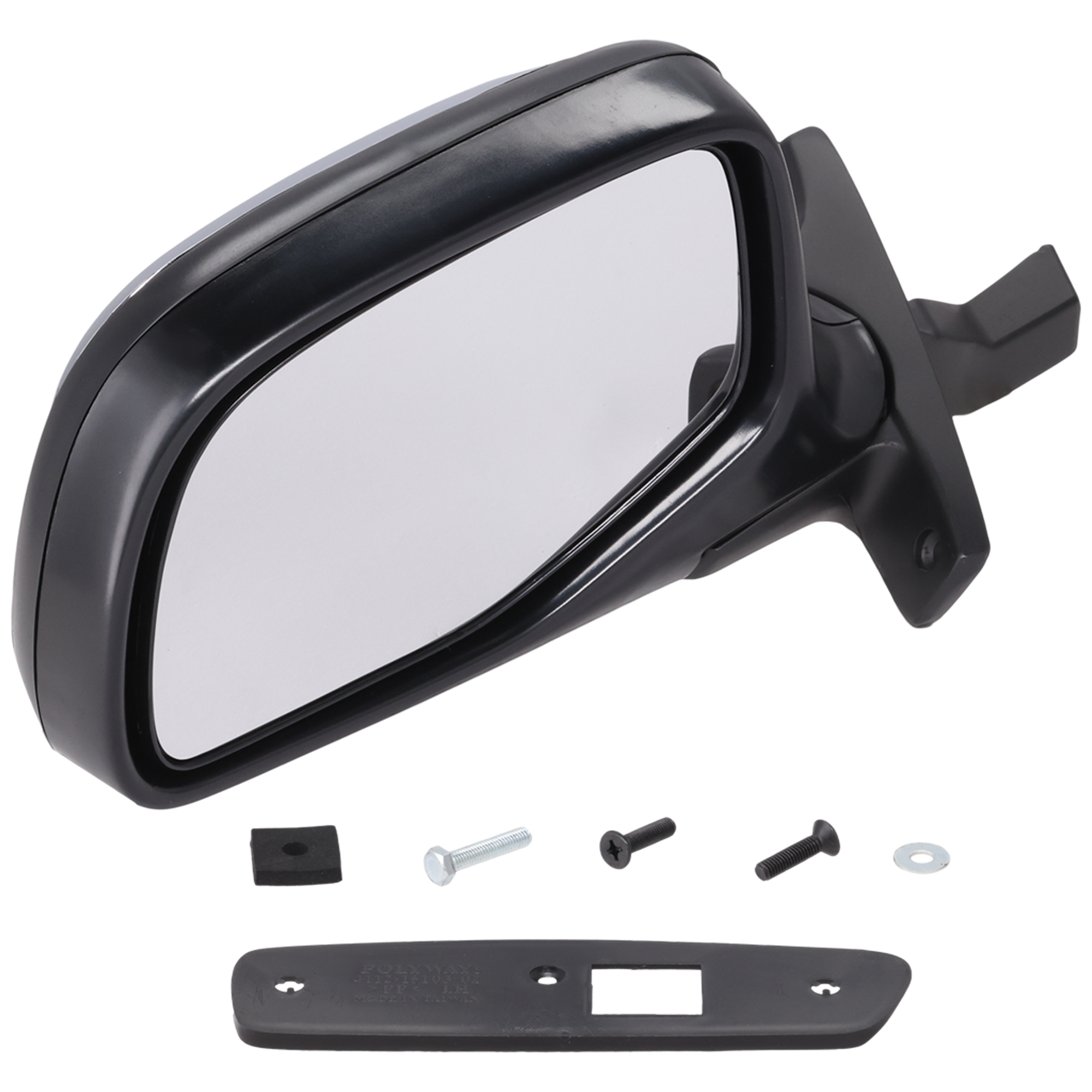 AM F SERIES 92-97 MIRROR LH Non Towing Manual Adjust Manual Folding Non Heated Chrome Paddle Style SKU JFD25L Partslink FO1320152 OEM F7TZ17683DAB