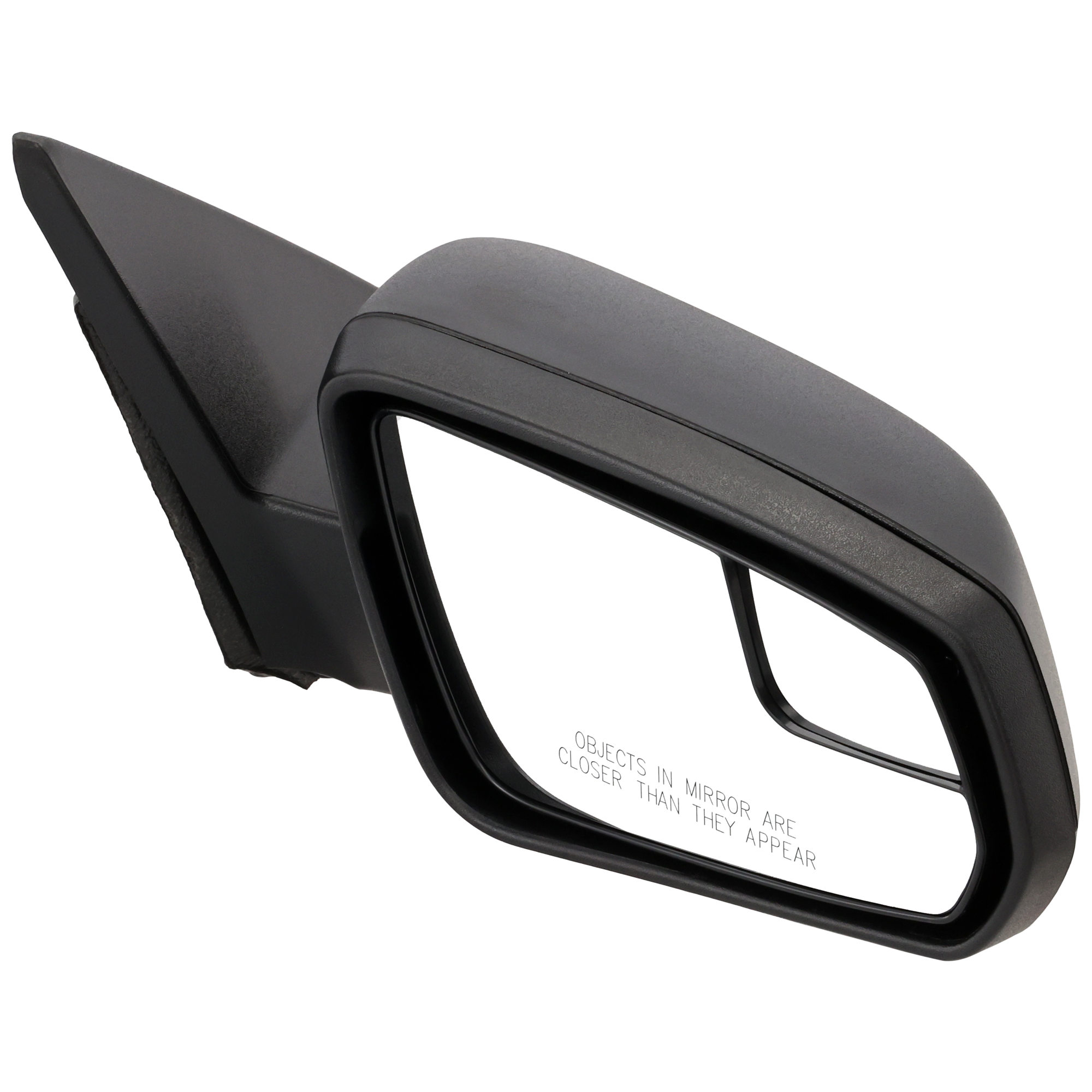 AM MUSTANG 11-12 MIRROR RH Power Non Folding Non Heated Paintable Textured 2 Caps w Blind Spot Glass SKU JFD262ER Partslink FO1321450 OEM BR3Z17682AA PFM