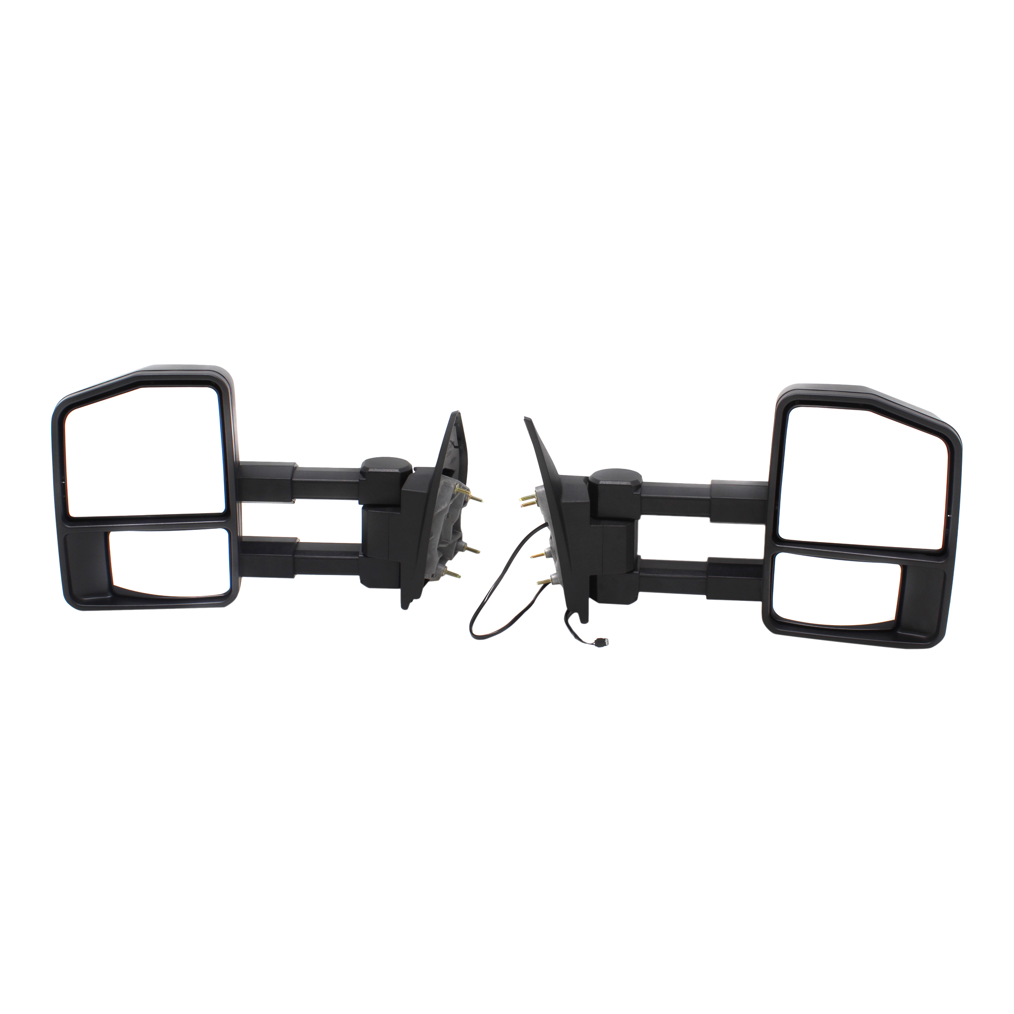 AM F SERIES SUPER DUTY 11-16 TOWING MIRROR RH and LH Manual Adjust Manual Folding Non Heated Chrome w Temp Sensor No Signal Light SKU JFD286CRL OEM BC3Z17682AA PFM F81Z17683AAB P