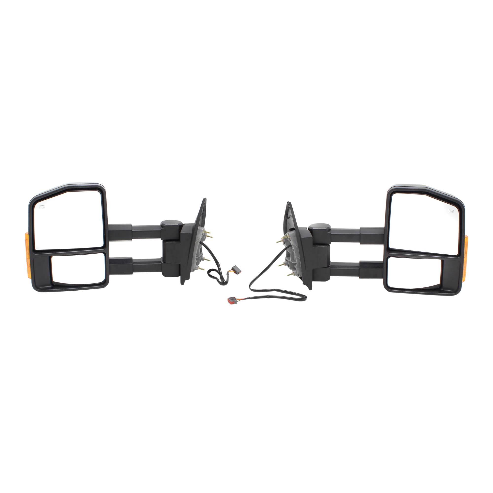AM F SERIES SUPER DUTY 11-16 TOWING MIRROR RH and LH Manual Adjust Manual Folding Heated Textured w Signal Light and Temp Sensor SKU JFD287RL S OEM BC3Z17682BA PFM 8C3Z17683BC PF