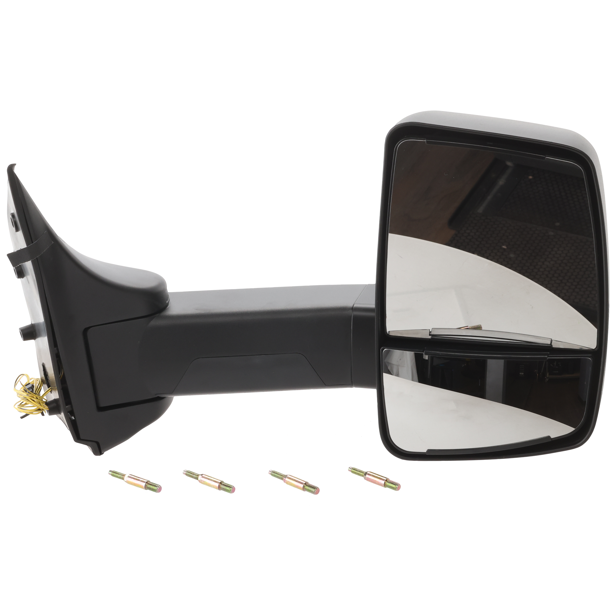 AM ECONOLINE VAN 92-14 TOWING MIRROR RH Manual Adjust Manual Folding Non Heated Textured No Auto dimming BSD In housing Signal Light and Memory 4 Bolt Mount SKU JFD353R S OEM 7C2Z17682DA PFM