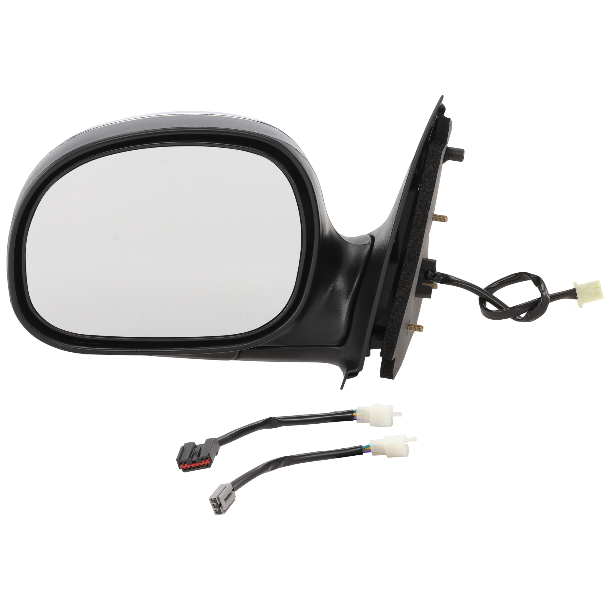 AM F 150-97-02 F 250-97-99 MIRROR LH Non Towing Power Manual Folding Non Heated Chrome Contour Style No Signal Light Standard Extended Cab To 2-12-02 SKU JFD40CL Partslink FO1320138 OEM F85Z17683FAB