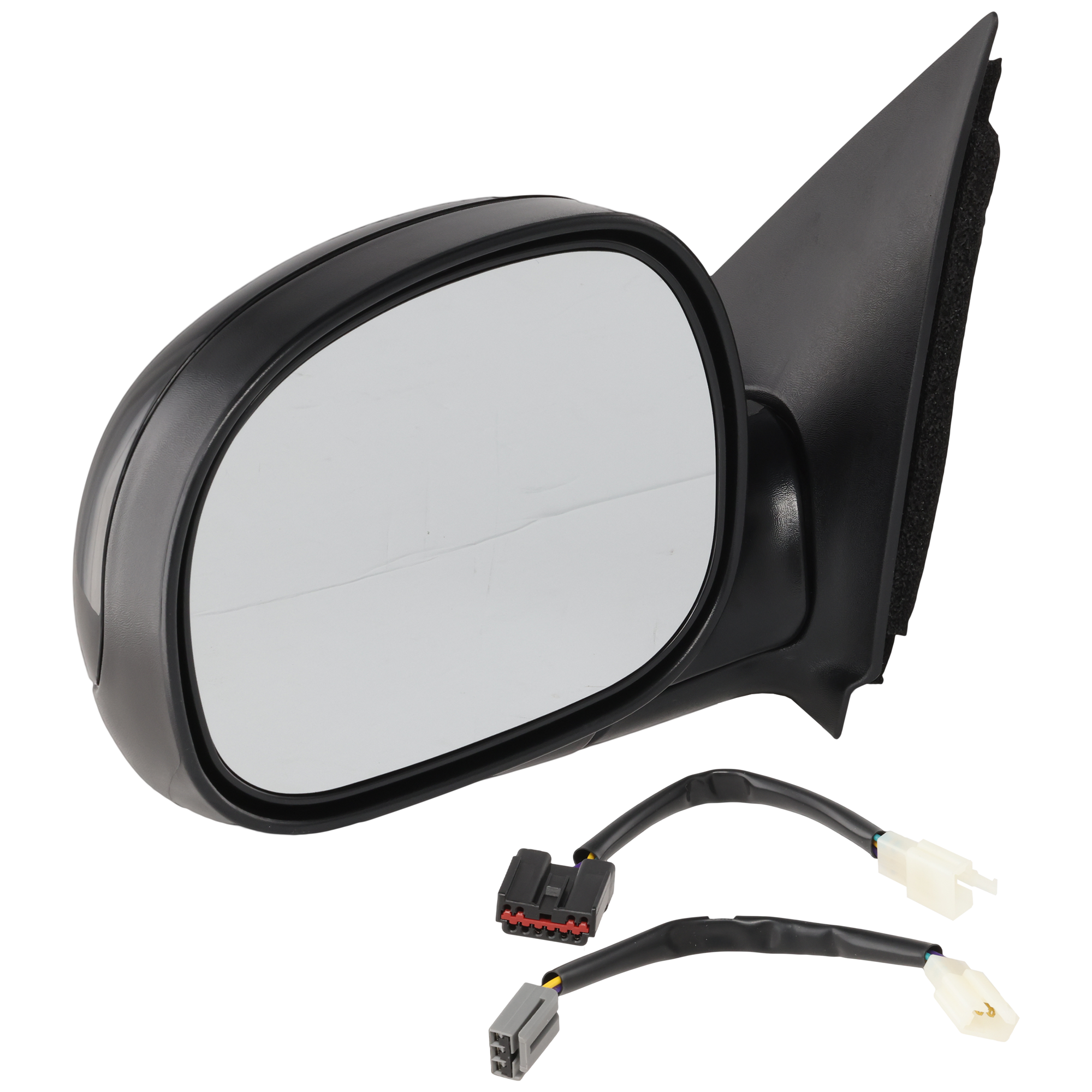 AM F 150-98-01MIRROR LH Power Manual Folding Non Heated Paintable Contour Style No Signal Light Regular SuperCab SKU JFD40EL Partslink FO1320134 OEM F85Z17683FAB