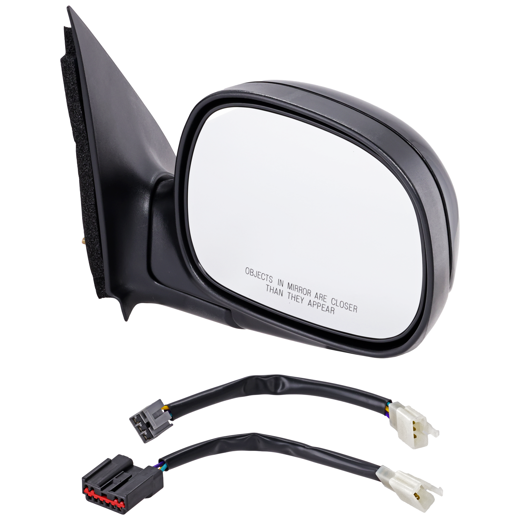 AM F 150-98-01 MIRROR RH Power Manual Folding Non Heated Paintable Contour Style No Signal Light Regular SuperCab SKU JFD40ER Partslink FO1321134 OEM F85Z17682FAA