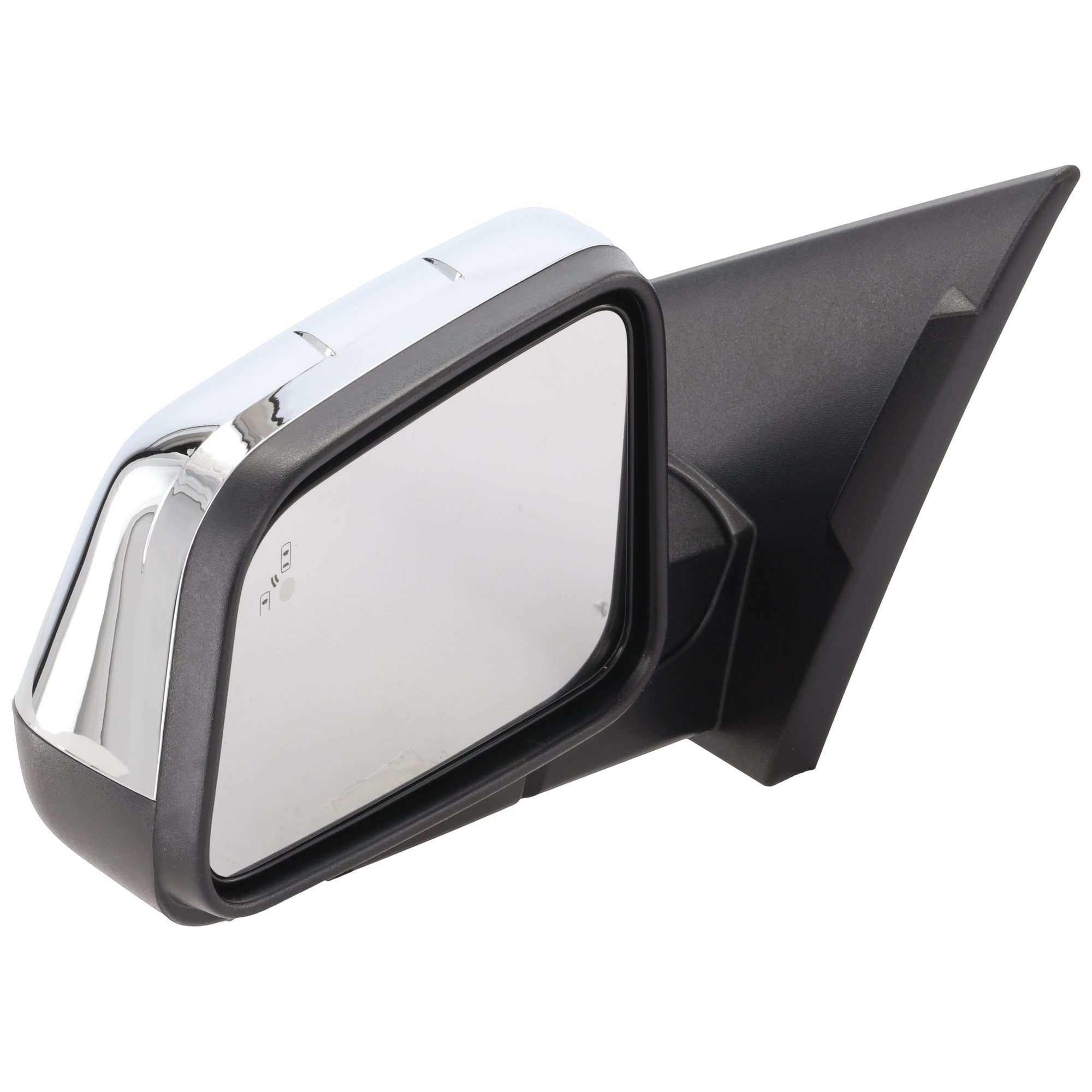 AM EDGE 11-11 MIRROR LH Power Manual Folding Heated w BSD Puddle Light Chrome No Auto dimming Signal Light and Memory To 2-8-11 SKU JFD458EL S Partslink FO1320730 OEM BT4Z17683LA