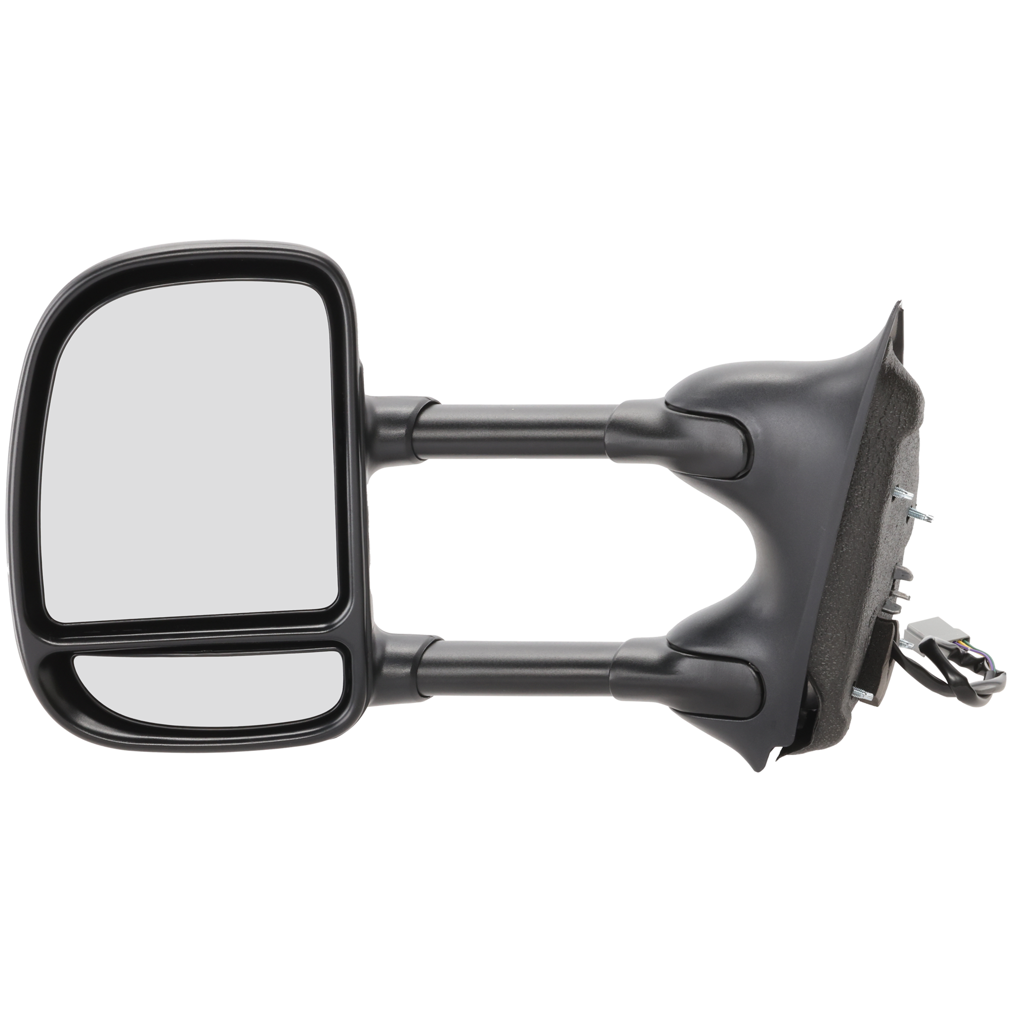 AM F SERIES SUPER DUTY 02-07 EXCURSION 00-05 TOWING MIRROR LH Power Manual Folding Non Heated Textured Dual Glass Dual Arm Type No Signal Light SKU JFD79EL Partslink FO1320227 OEM 3C3Z17683DAA