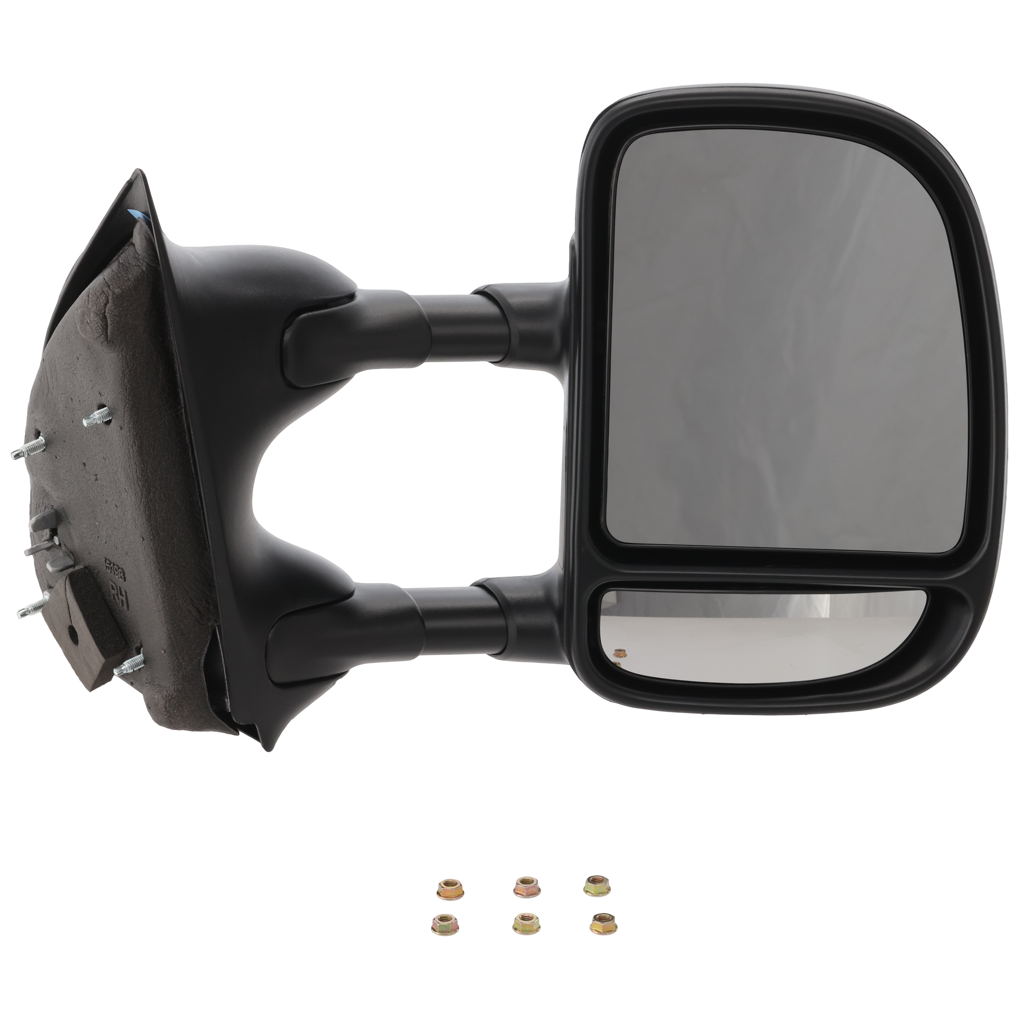 AM F SERIES SUPER DUTY 99-07 TOWING MIRROR RH Manual Adjust Manual Folding Non Heated Textured Double Swing Type SKU JFD79R Partslink FO1321226 OEM 3C3Z17682AAA