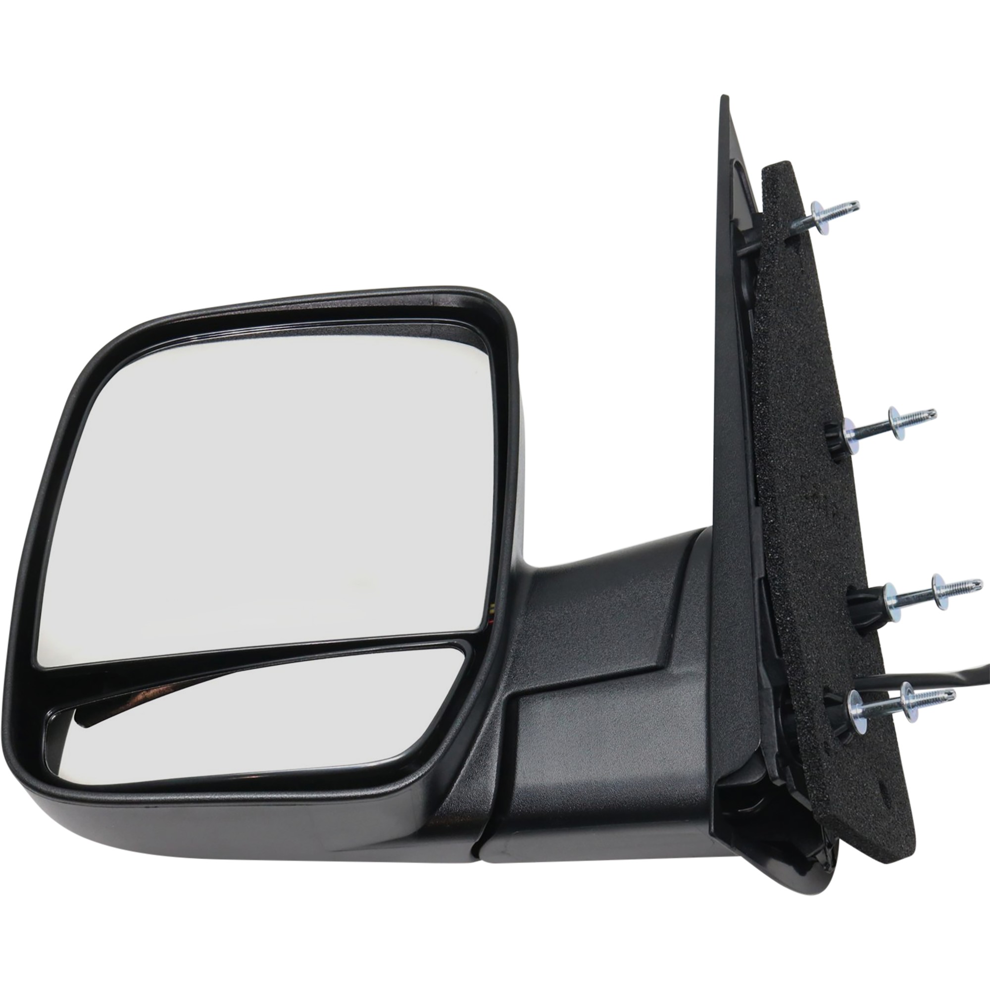 AM E 350 SUPER DUTY 02-08 MIRROR LH Non Towing Power Manual Folding Non Heated Textured Black No Auto dimming BSD Memory and Signal Light Dual Glass 4 Bolt Mount SKU JFD86EL Partslink FO1320254 OEM 2C2Z17683AAB