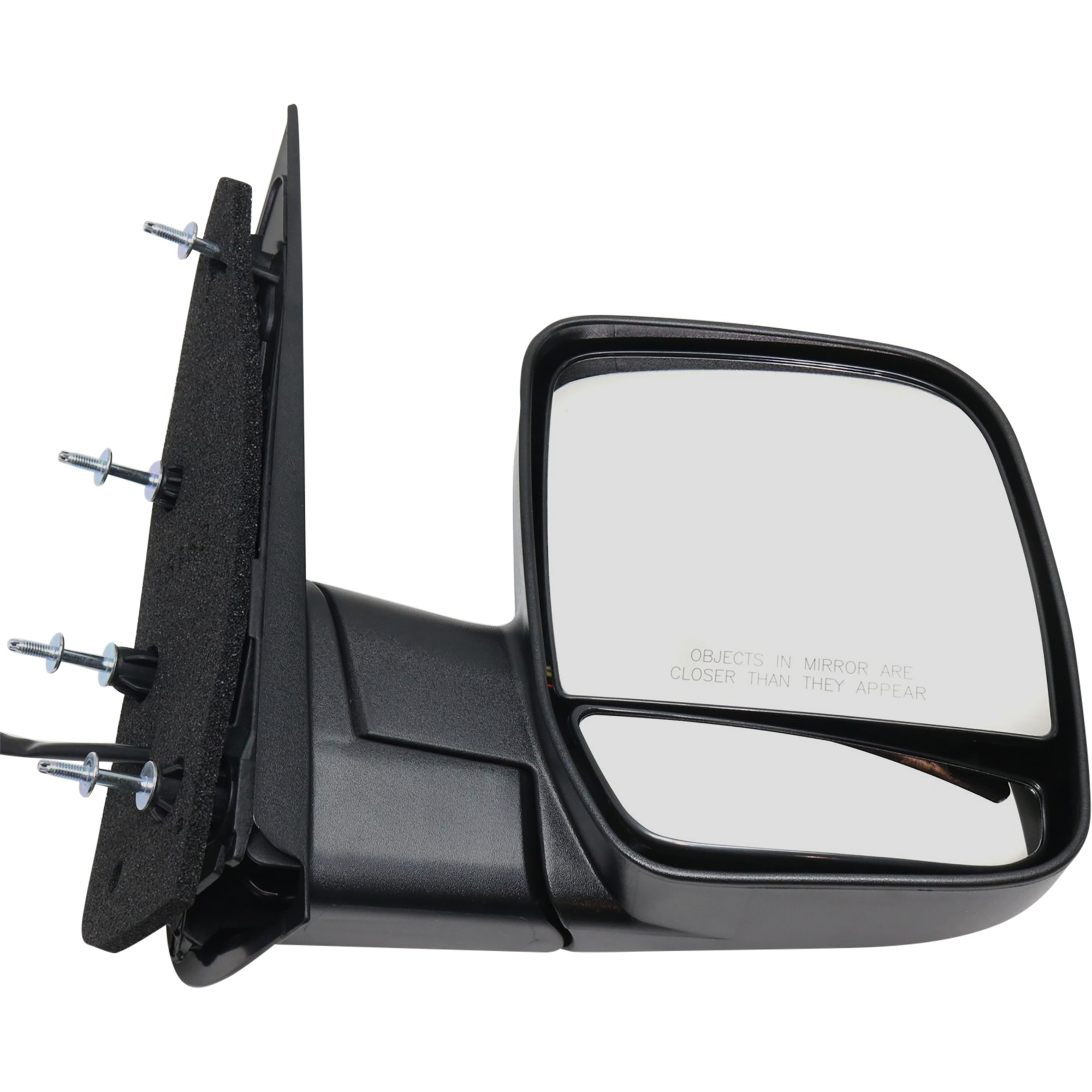 AM E 350 SUPER DUTY 02-08 MIRROR RH Non Towing Power Manual Folding Non Heated Textured Black No Auto dimming BSD Memory and Signal Light Dual Glass 4 Bolt Mount SKU JFD86ER Partslink FO1321254 OEM 2C2Z17682AAC