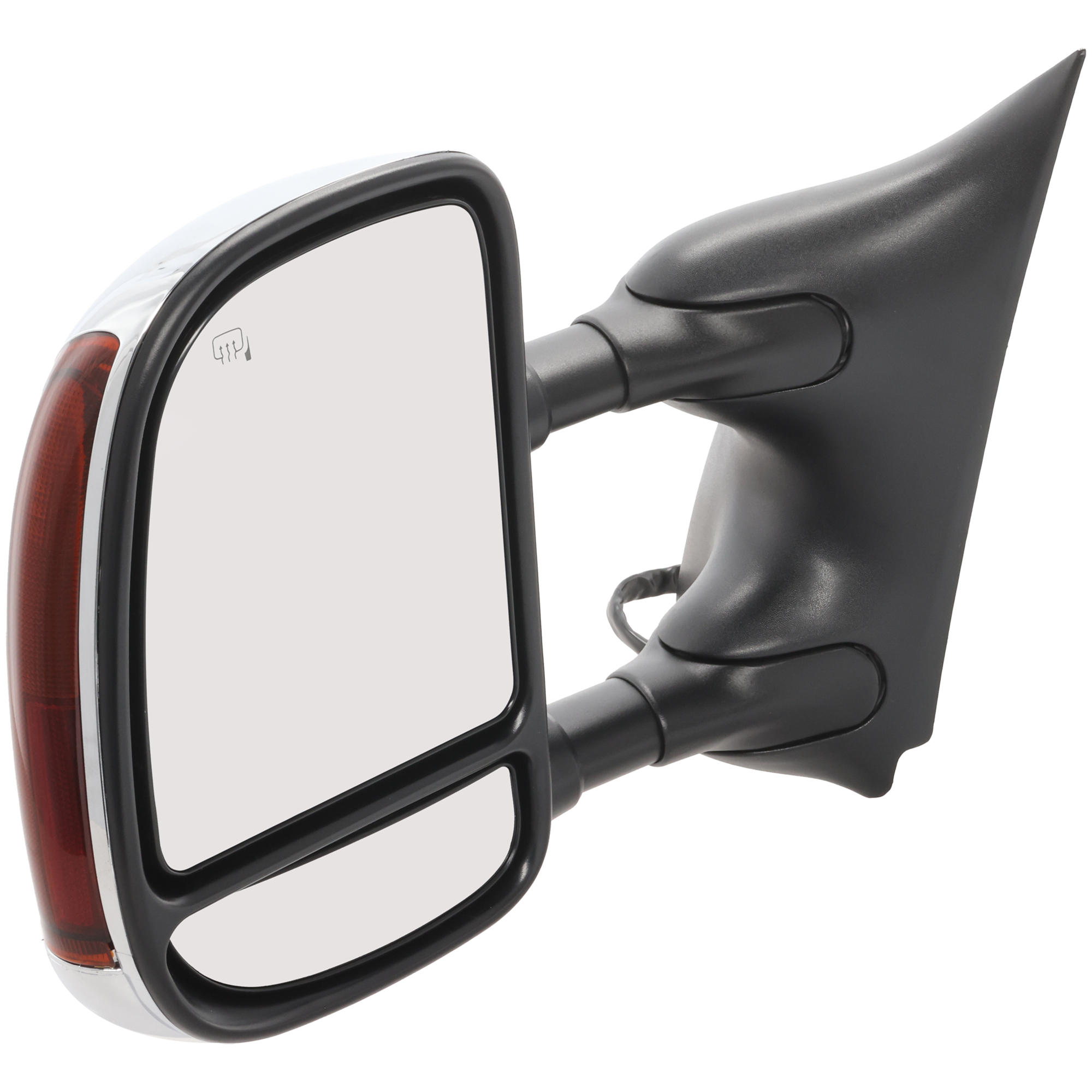 AM F SERIES SUPER DUTY 02-07 EXCURSION 00-05 TOWING MIRROR LH Power Manual Folding Heated Chrome Dual Glass Double Swing Type w Signal Light SKU JFD89CL Partslink FO1320269 FO1320268 FO1326107 OEM 1C3Z17683DAA 5C3Z17683EAA 6C3Z