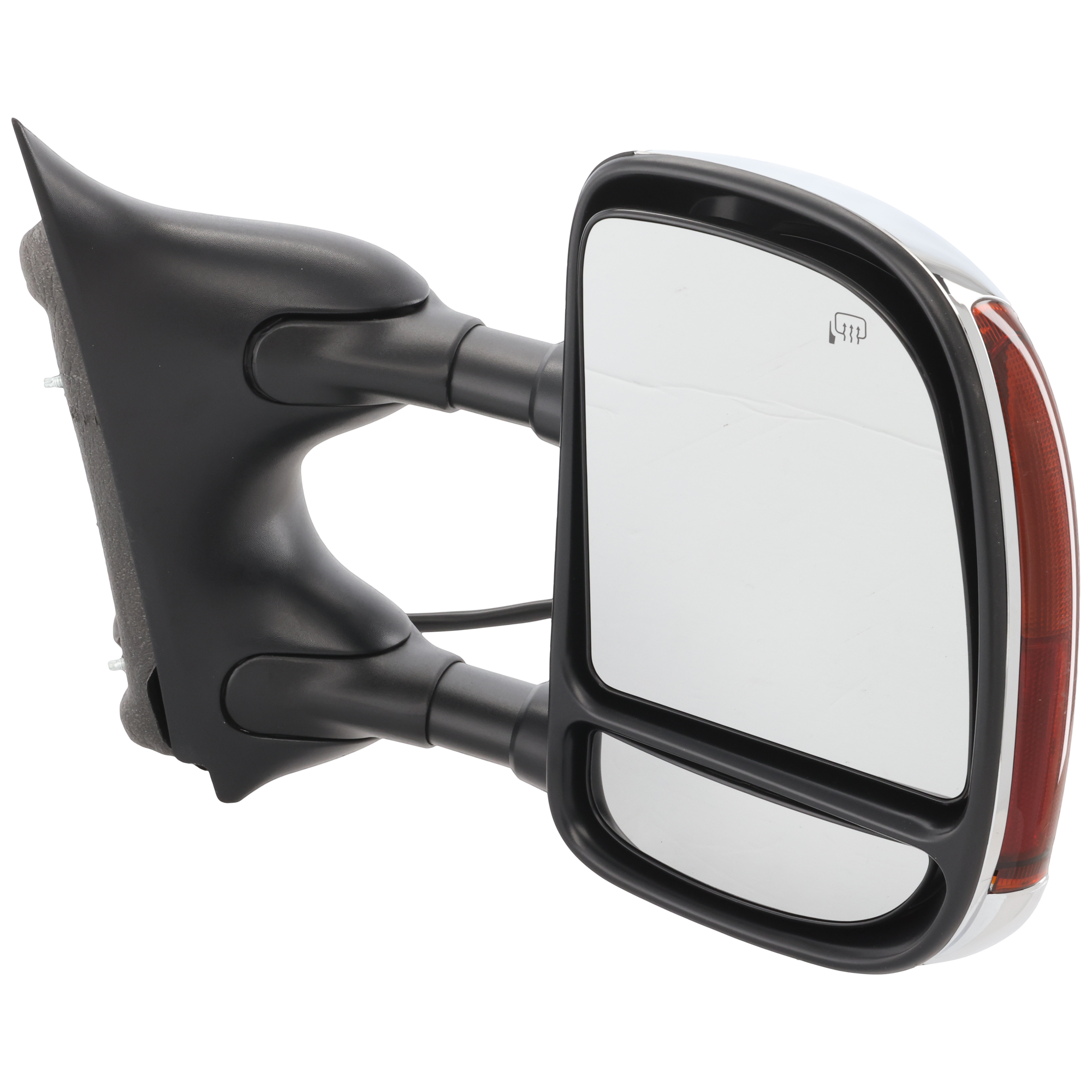 AM F SERIES SUPER DUTY 02-07 EXCURSION 00-05 TOWING MIRROR RH Power Manual Folding Heated Chrome Dual Glass Double Swing Type w Signal Light SKU JFD89CR Partslink FO1321269 FO1321268 FO1327107 OEM 1C3Z17682DAA 5C3Z17682EAA 6C3Z