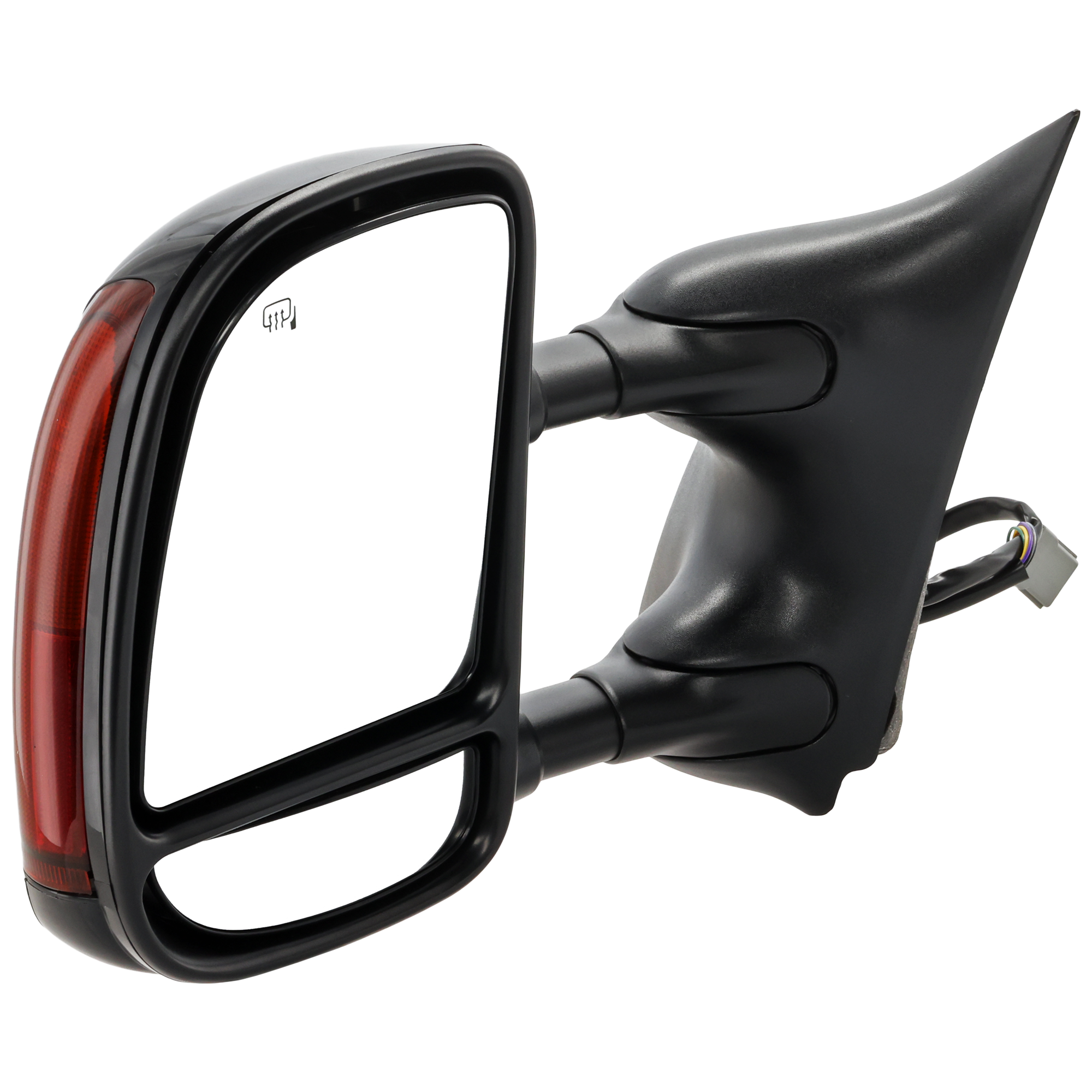 AM F SERIES SUPER DUTY 02-07 TOWING MIRROR LH Power Manual Folding Heated Paintable Double Swing Type SKU JFD89PEL Partslink FO1320274 FO1326107 OEM 5C3Z17683EAA PFM 4C3Z17D743CAA