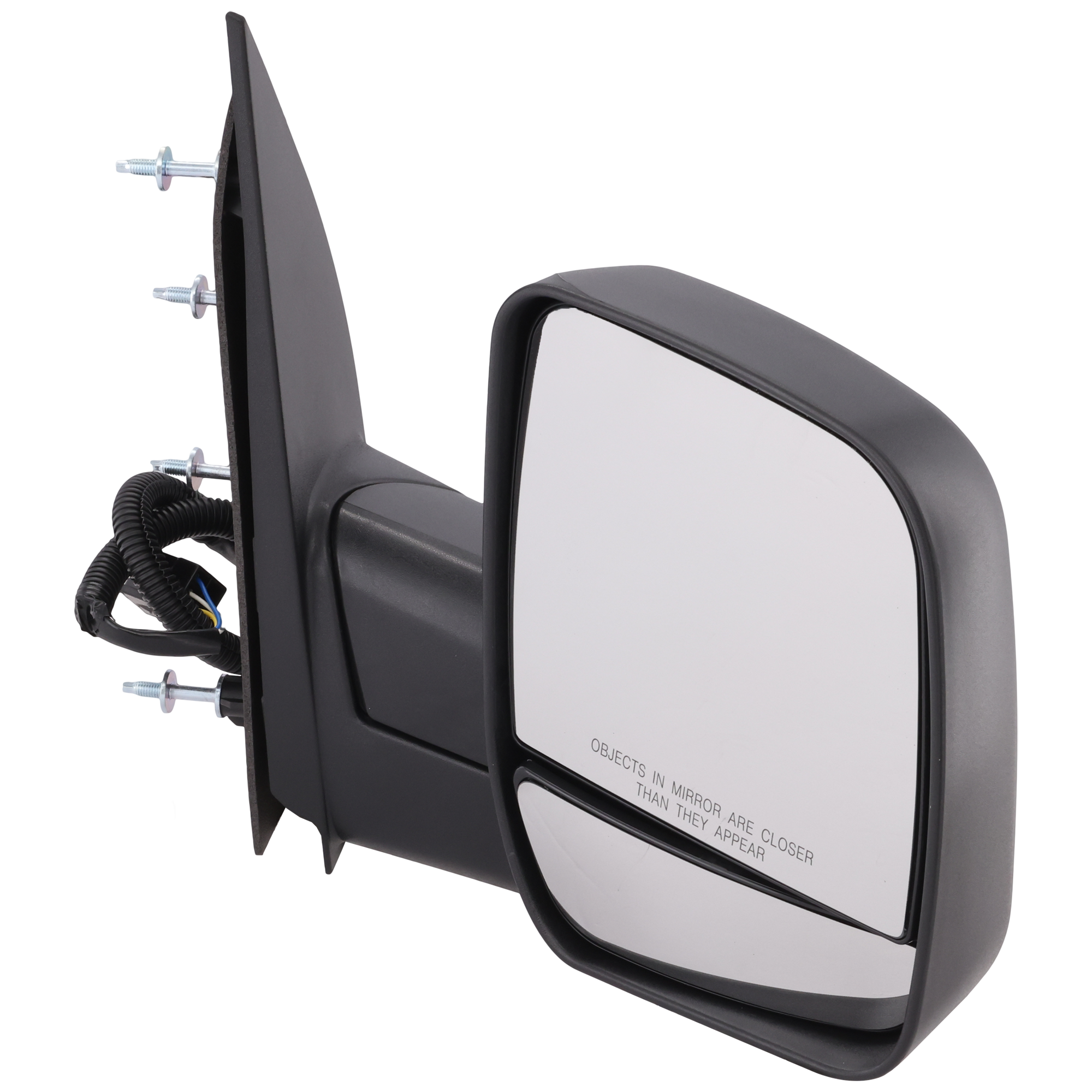 AM ECONOLINE VAN 02-08 MIRROR RH Non Towing Power Manual Folding Non Heated Textured Black No Auto dimming BSD Memory and Signal Light Dual Glass 4 Bolt Mount SKU JFD95ER Partslink FO1321276 OEM 2C2Z17682BAB