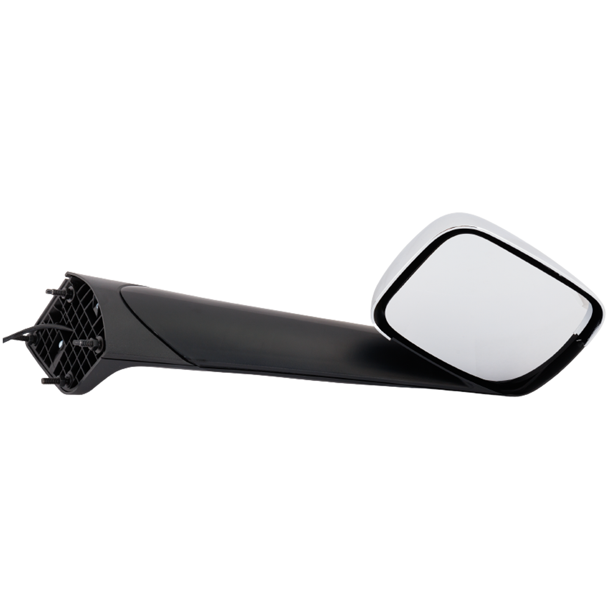 AM FREIGHTLINER CASCADIA 18-21 HOOD MIRROR RH Manual Adjust Non Folding Heated Chrome SKU JFL16R HD OEM A2273566003