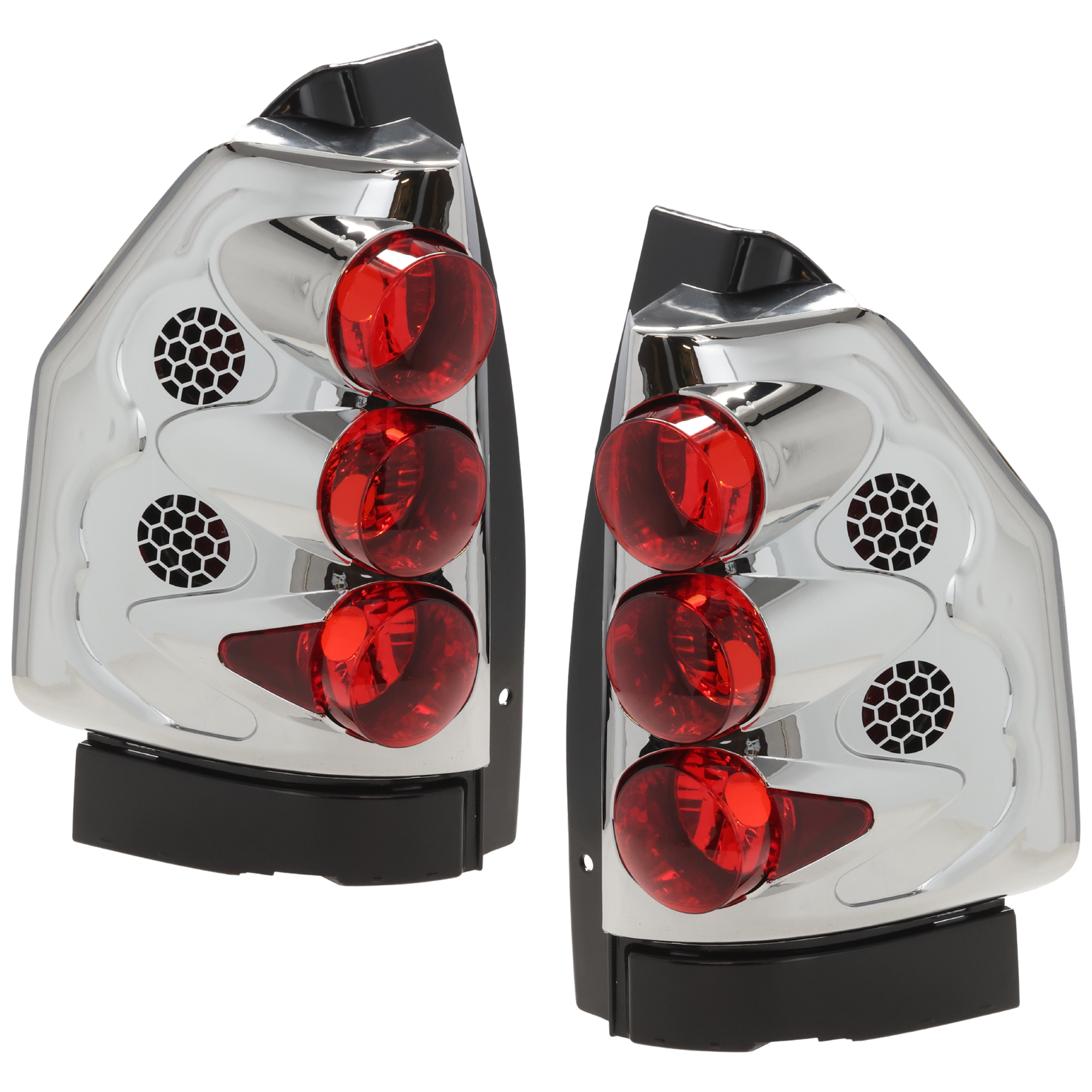 AM ENVOY 02-09 TAIL LAMP RH AND LH Lens and Housing Chrome Interior SKU JG73010006U OEM 15131576 PFM 15131577 PFM