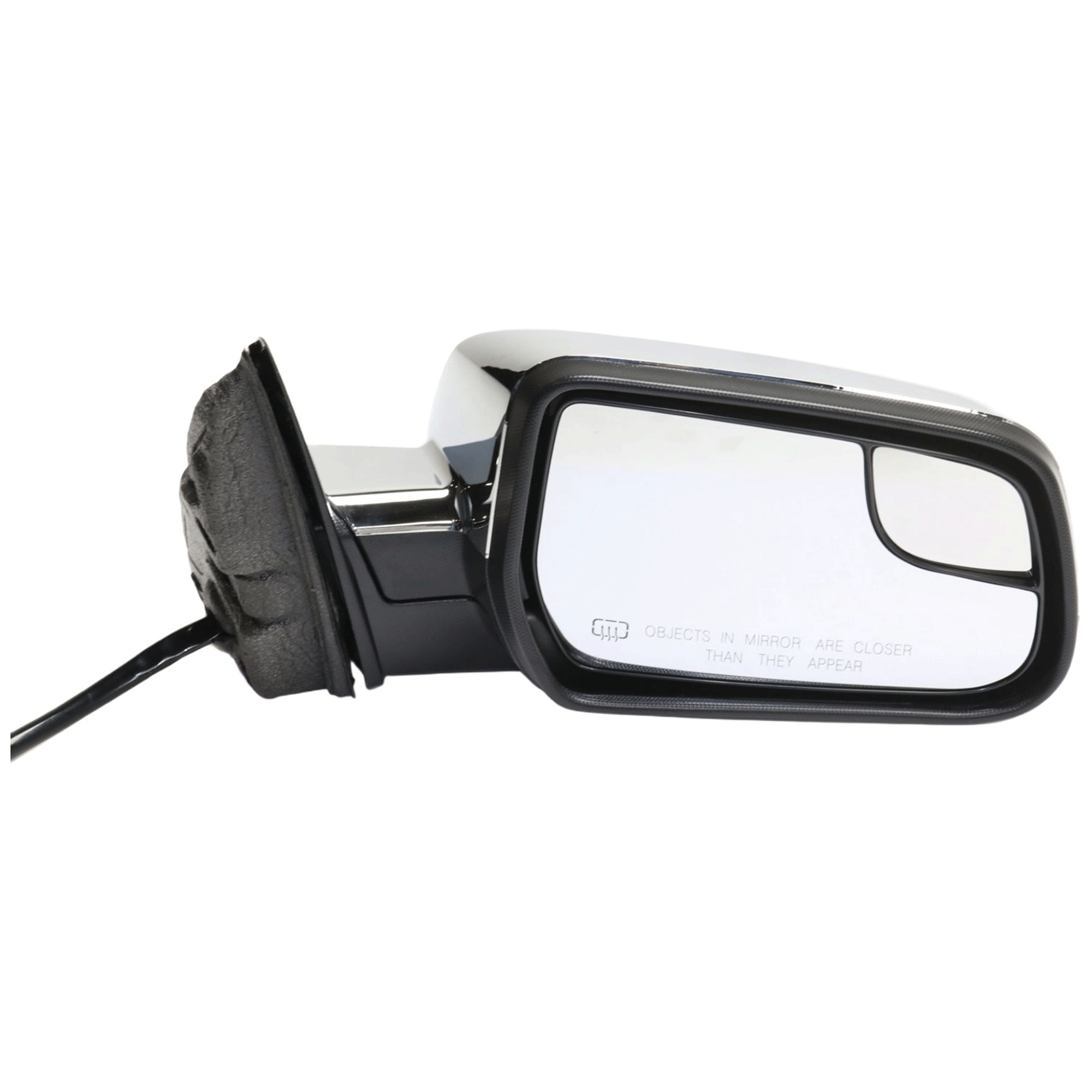 AM EQUINOX TERRAIN 10-17 MIRROR RH Power Heated Manual Folding Chrome w Blind Spot Glass and Memory No Auto dimming and Signal Light SKU JGM104ER Partslink GM1321456 OEM 22818268