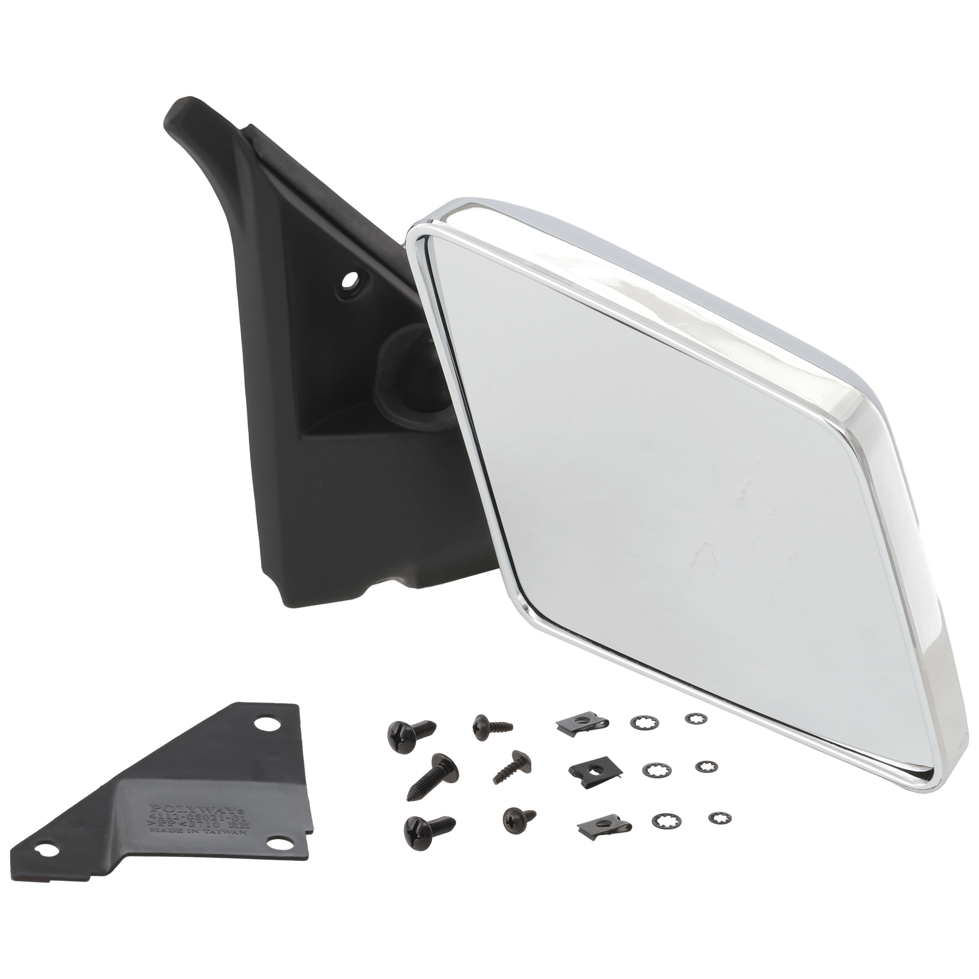 AM S10 PICKUP 82-93 S10 BLAZER 83-94 MIRROR RH Manual Adjust Manual Folding Non Heated Chrome Below Eyeline Type SKU JGM12R Partslink GM1321102 OEM 15642574