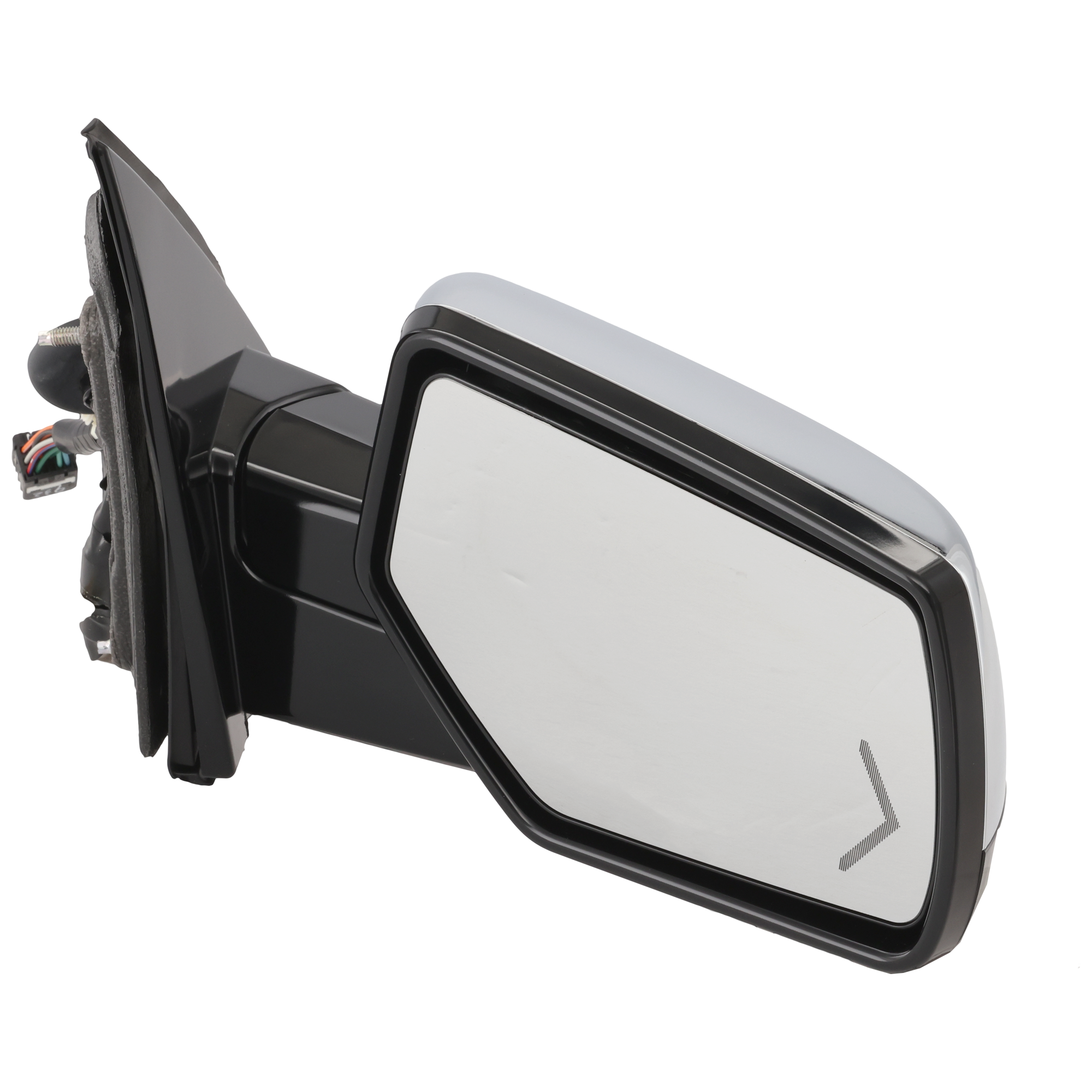 AM SUBURBAN YUKON 15-20 MIRROR RH Power Heated Power Folding Chrome w Memory Puddle Light Signal Light No Auto dimming BSD SKU JGM174CR S OEM 23464430 PFM 22889516