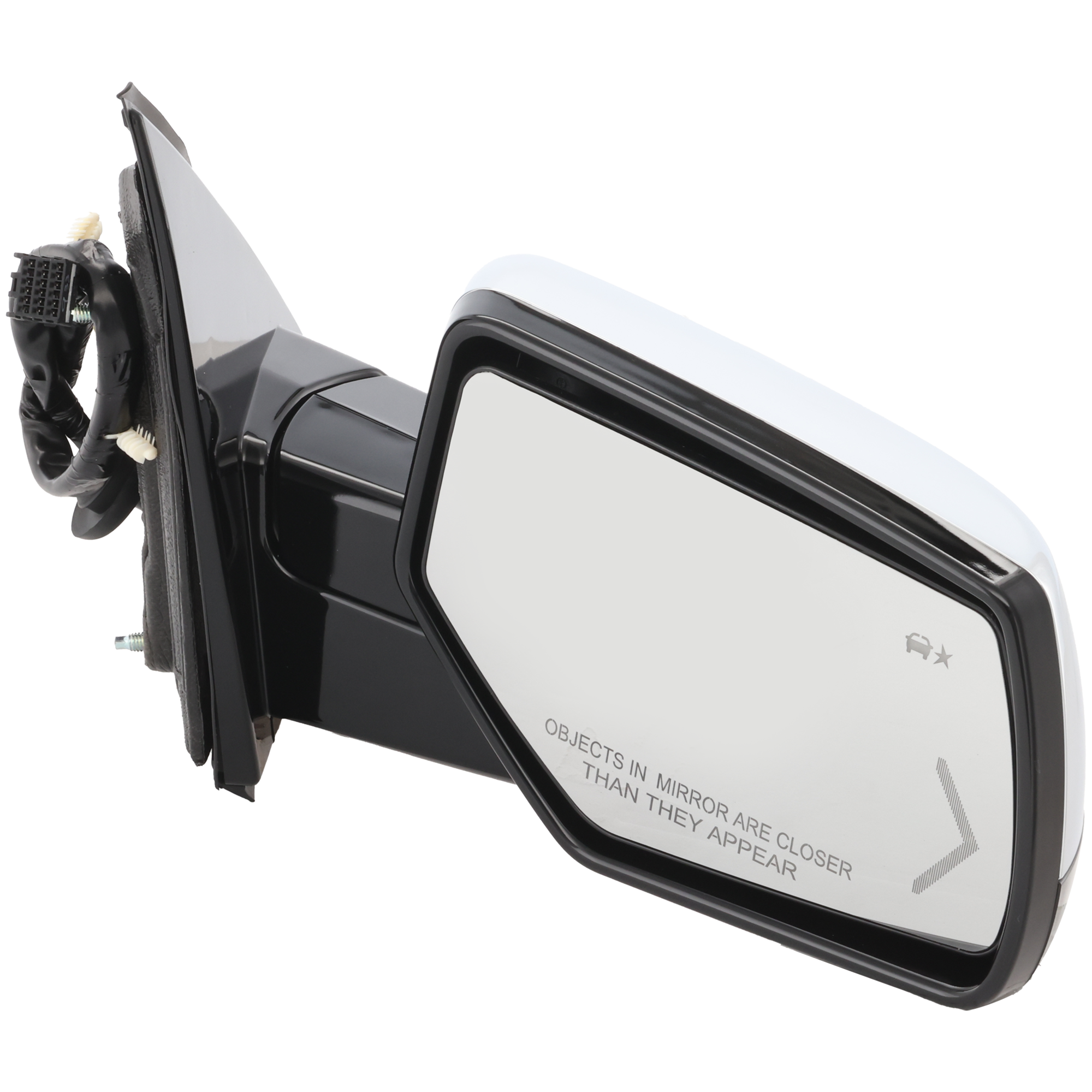 AM SUBURBAN YUKON 15-20 MIRROR RH Power Heated Power Folding Chrome w BSD Signal Light No Auto dimming SKU JGM177CR S OEM 23464427 PFM 22889516
