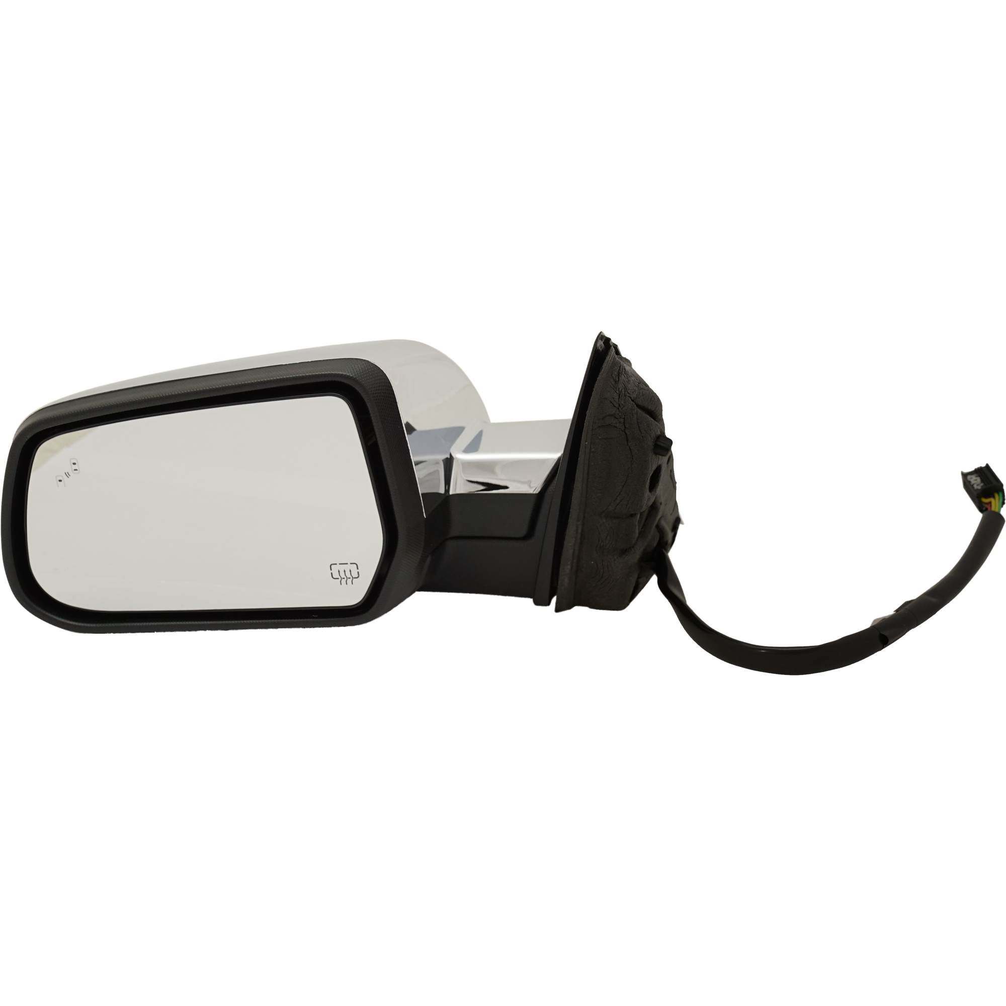 AM EQUINOX 16-17 TERRAIN 15-17 MIRROR LH Power Manual Folding Heated Chrome w BSD in Glass and Memory No Auto dimming and Signal Light SKU JGM190CL Partslink GM1320491 OEM 23219861