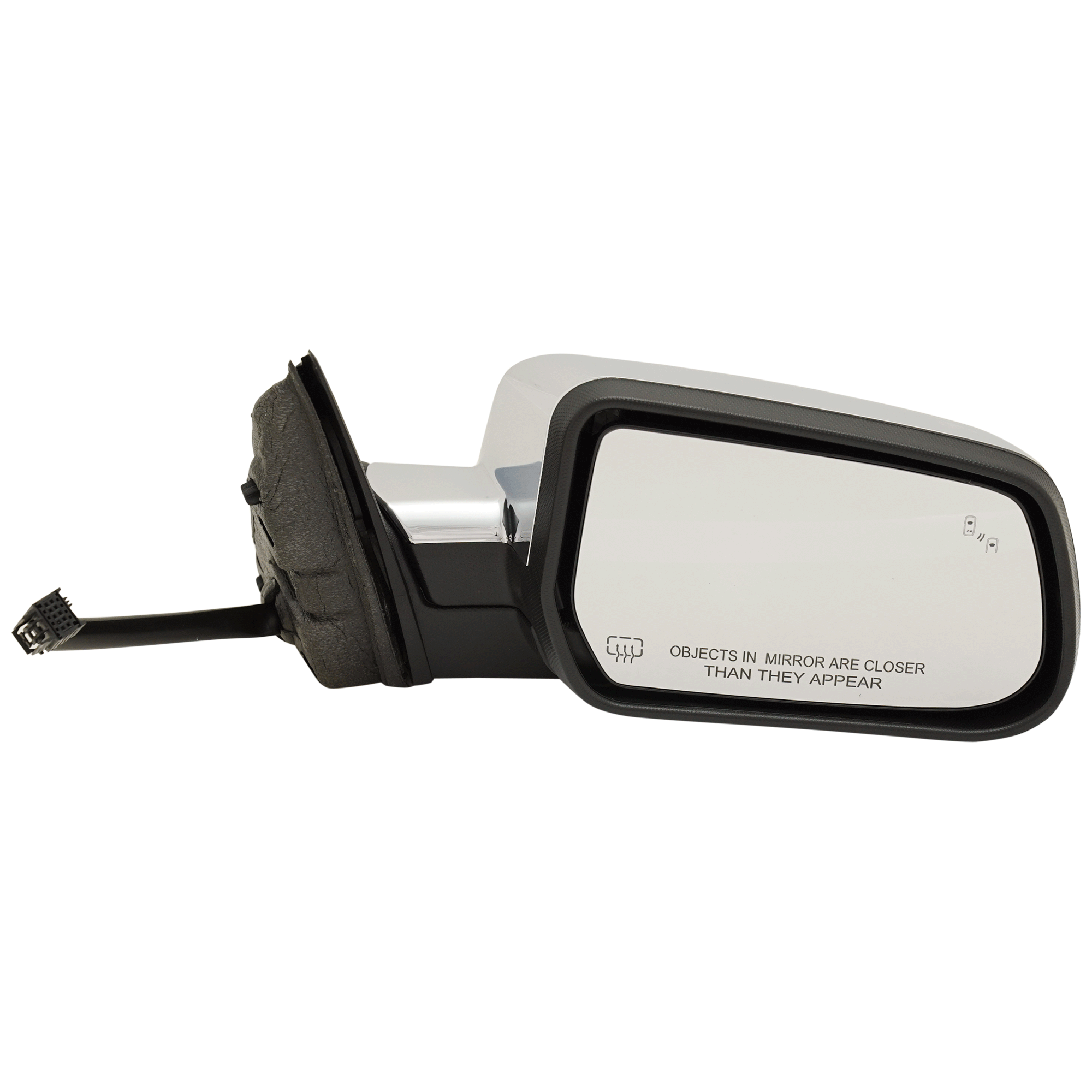AM EQUINOX 16-17 TERRAIN 15-17 MIRROR RH Power Manual Folding Heated Chrome w BSD in Glass and Memory No Auto dimming and Signal Light SKU JGM190CR Partslink GM1321491 OEM 23219862