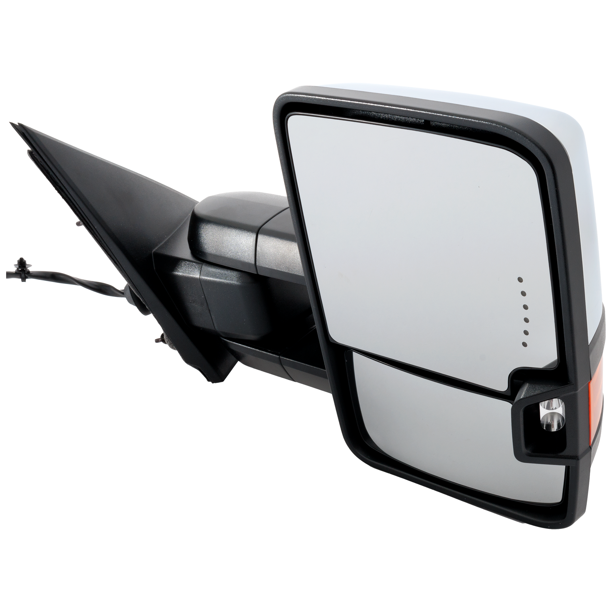 AM SILVERADO SIERRA 2500-3500-15-19 TOWING MIRROR RH Power Manual Folding Heated Chrome No BSD Memory Auto Dimming and Puddle Light w Spotlight OAT Sensor and Marker Lamp SKU JGM260ER S2 Partslink GM1321513 OEM 84228896-84041615