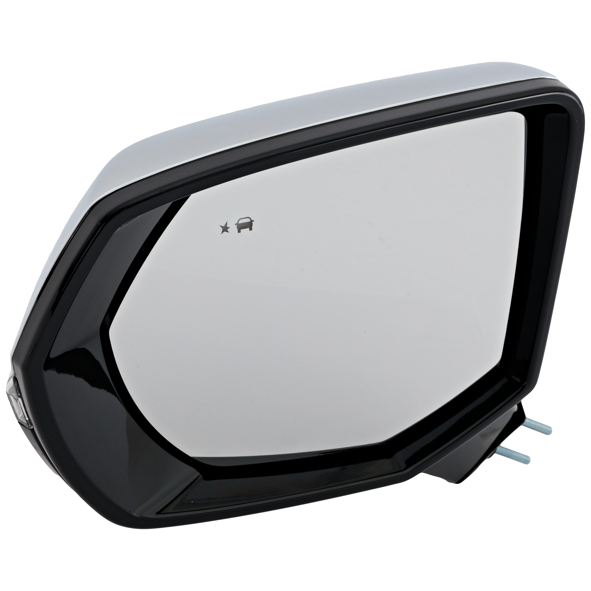 AM TAHOE SUBURBAN 21-24 MIRROR LH Power Power Folding Heated Chrome w Puddle Light Memory Blind Spot Detection Signal Light No Auto dimming Surround View Camera Premier High Country Models SKU JGM264EL S Partslink GM1320674 OEM 84977315 PFM