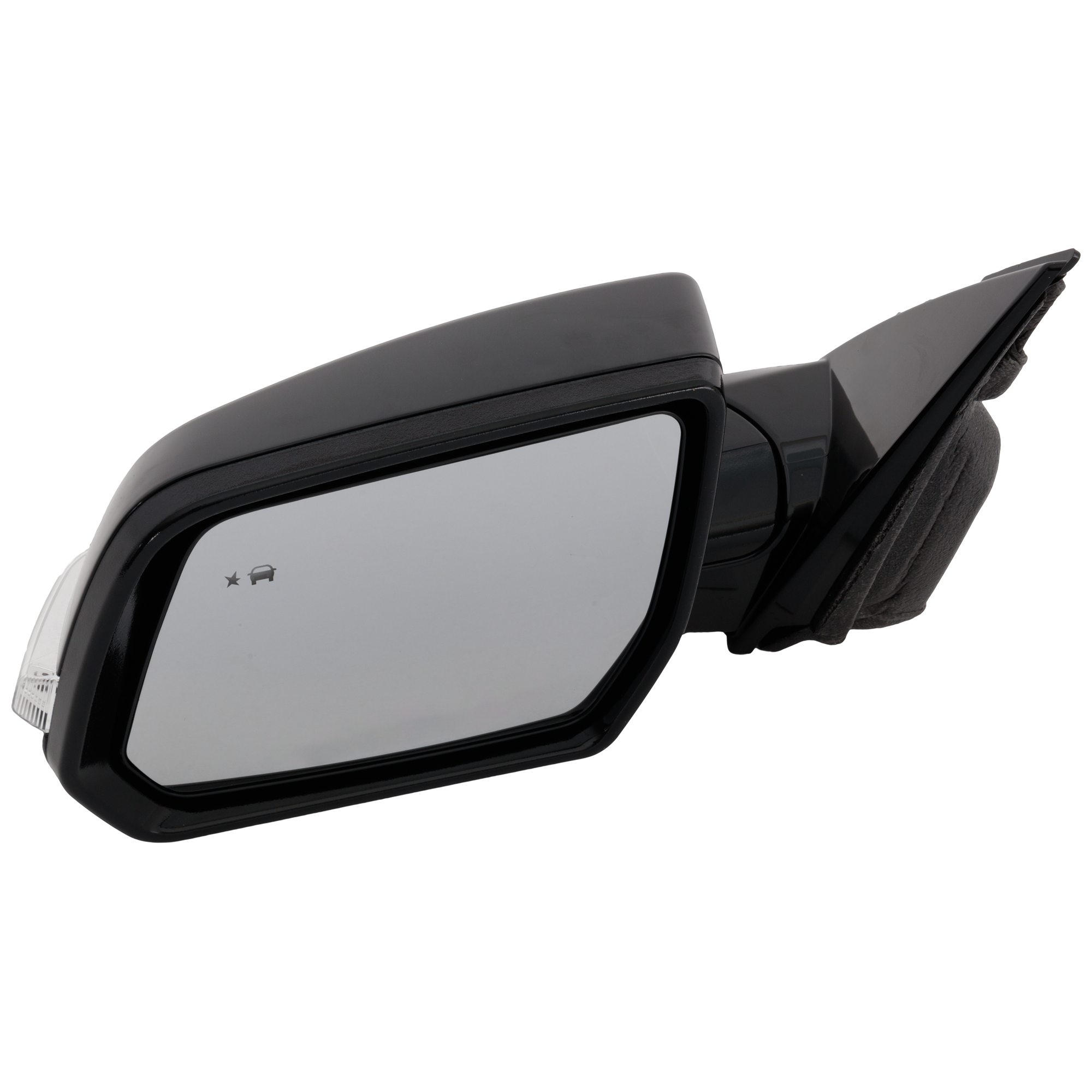 AM TRAVERSE 18-19 MIRROR LH Power Manual Folding Heated Paintable w Signal Light Blind Spot Detection Lane Change Assist Cover No Auto dimming Memory Puddle Light LT Model SKU JGM268EL S Partslink GM1320601 OEM 84498306 PFM