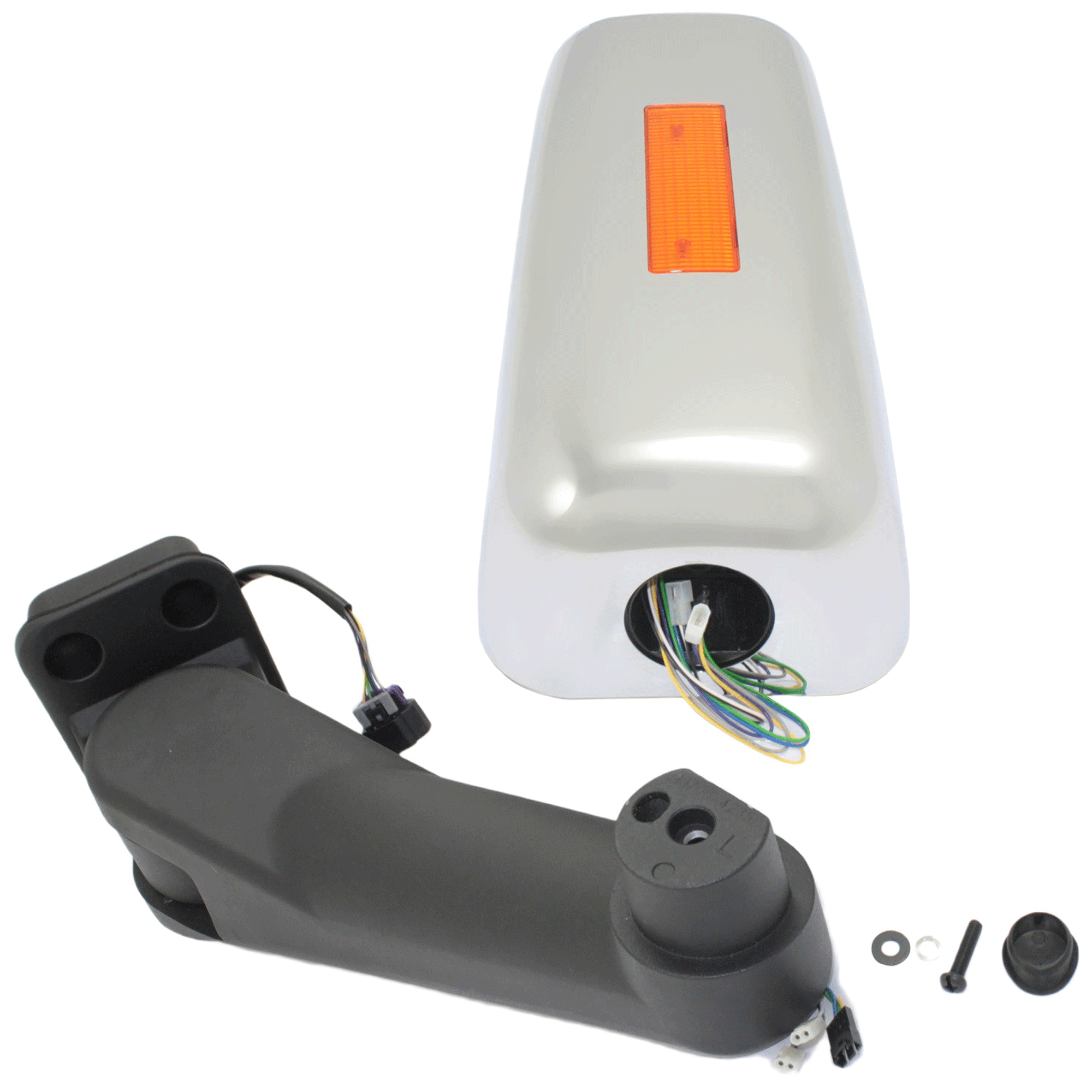 AM C4500 TOPKICK KODIAK 03-09 MIRROR LH Power Manual Folding Heated Chrome w In housing Signal Light No Auto dimming BSD and Memory SKU JGM93CL S OEM Performance