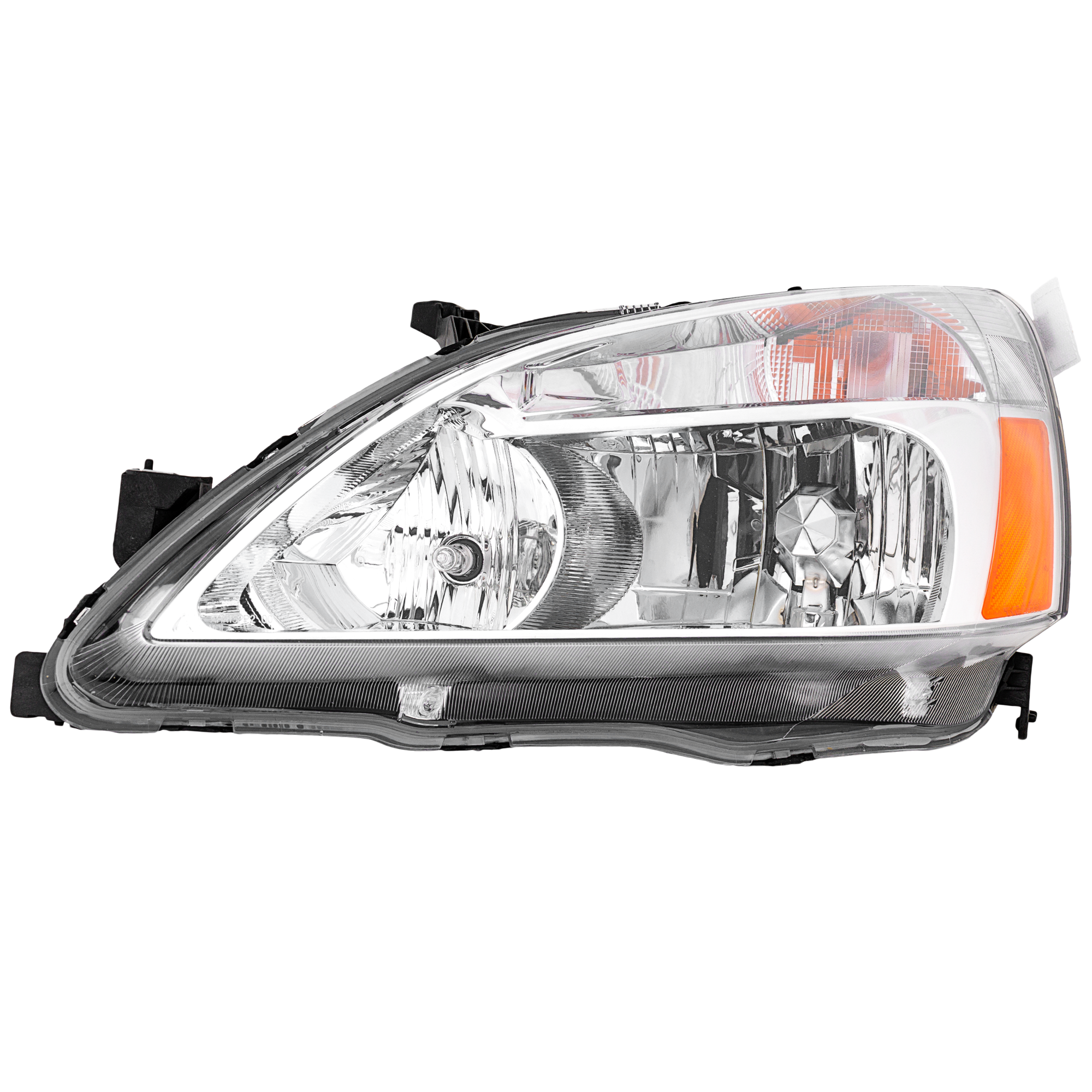AM ACCORD 03-07 PROJECTOR HEAD LAMP LH Assembly Halogen LED Black Interior w Halo Rim SKU JH10200002A OEM 33151SDAA01 PFM
