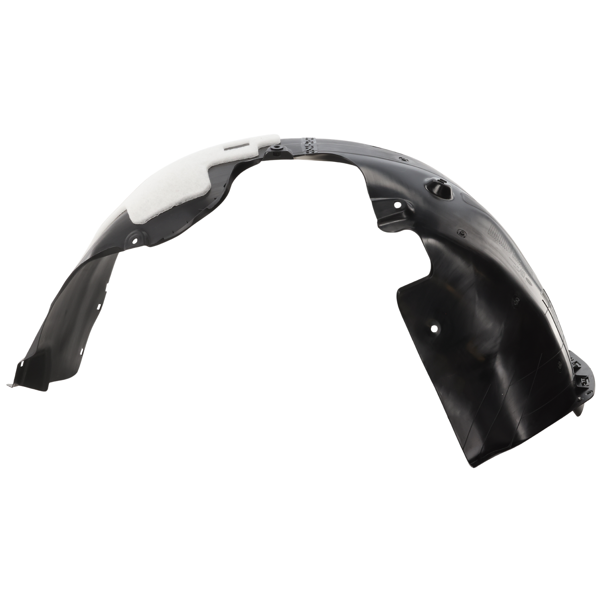 AM ELANTRA 24-24 FRONT FENDER LINER LH Plastic Injection Form w Insulation Foam SKU JH22210002 Partslink HY1248199 OEM 86811AAAA0