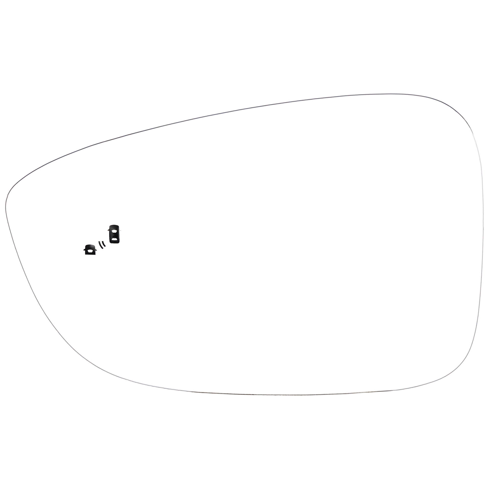 AM ACCORD 23-25 MIRROR GLASS LH Heated w Backing Plate EX Hybrid EX L Hybrid Touring w Blind Spot Detection Models SKU JHO139GL Partslink HO1324156 OEM 7625330AA11