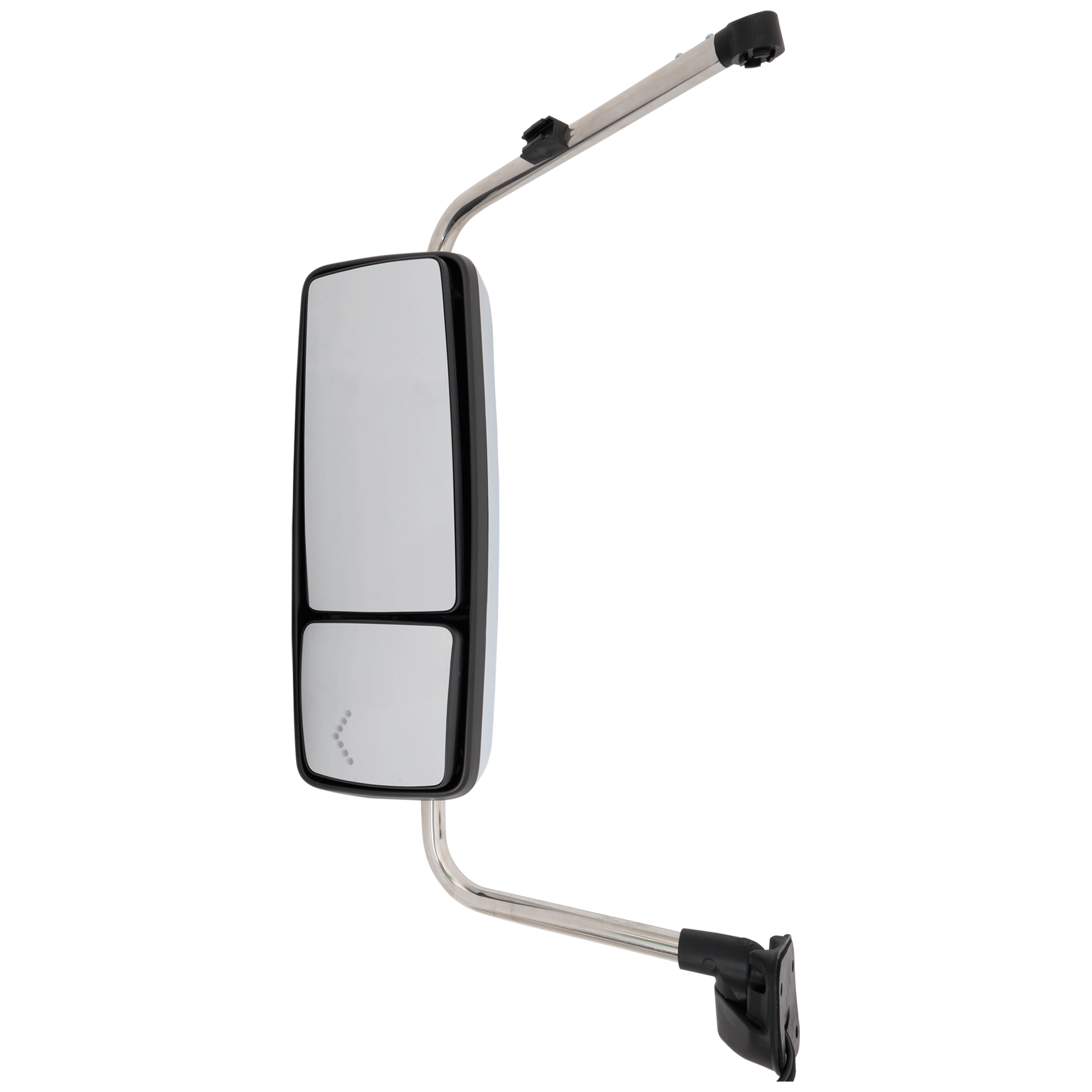 AM INTERNATIONAL PROSTAR WORKSTAR 08-12 MIRROR LH Manual Adjust Heated Chrome Manual Folding w Signal Light w o CB Antenna Provision SKU JIN47L S HD OEM Heavy Duty