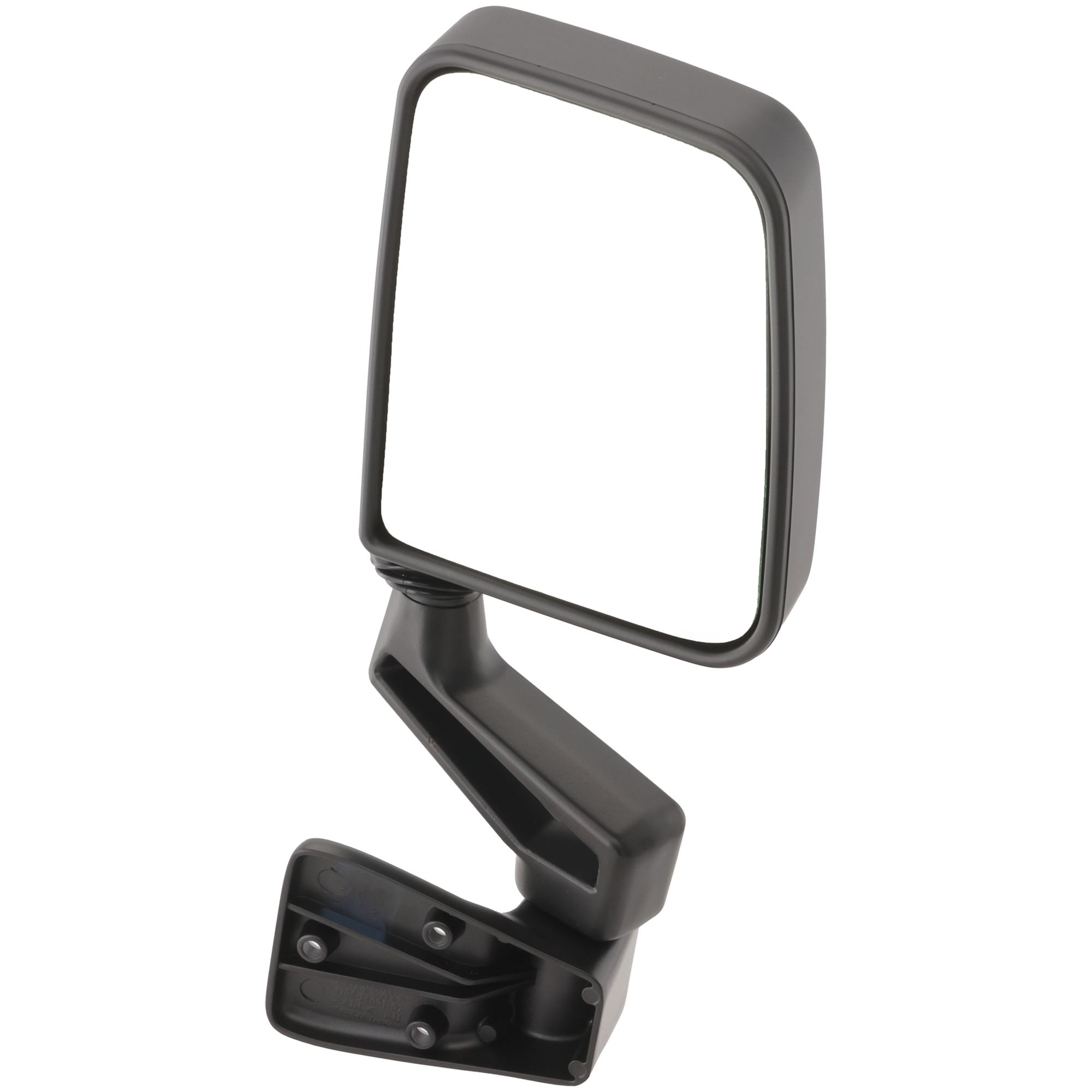 AM WRANGLER 87-02 MIRROR RH Manual Adjust Manual Folding Non Heated Paintable Metal Housing w Hollow Arm SKU JJP12R Partslink CH1321102 CH1321296 OEM 55027208-68084718AA