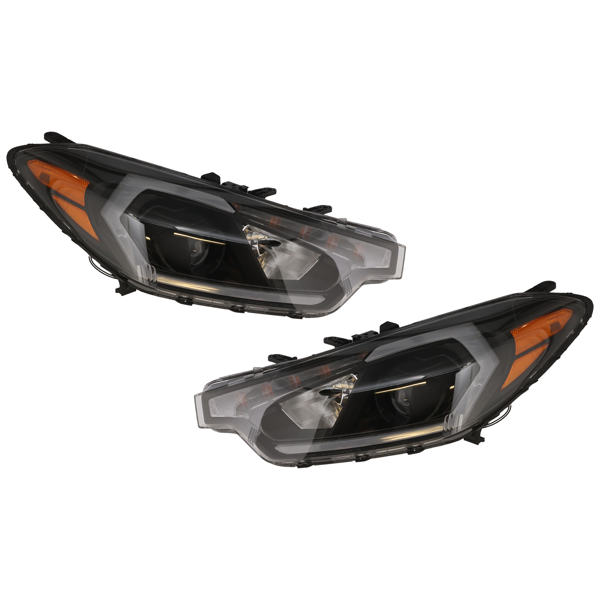 AM FORTE 14-16 HEAD LAMP RH AND LH Assembly LED Plank Style w o LED Position Light LX Model Sedan SKU JK10010011A OEM 92101A7200 PFM 92102A7200 PFM