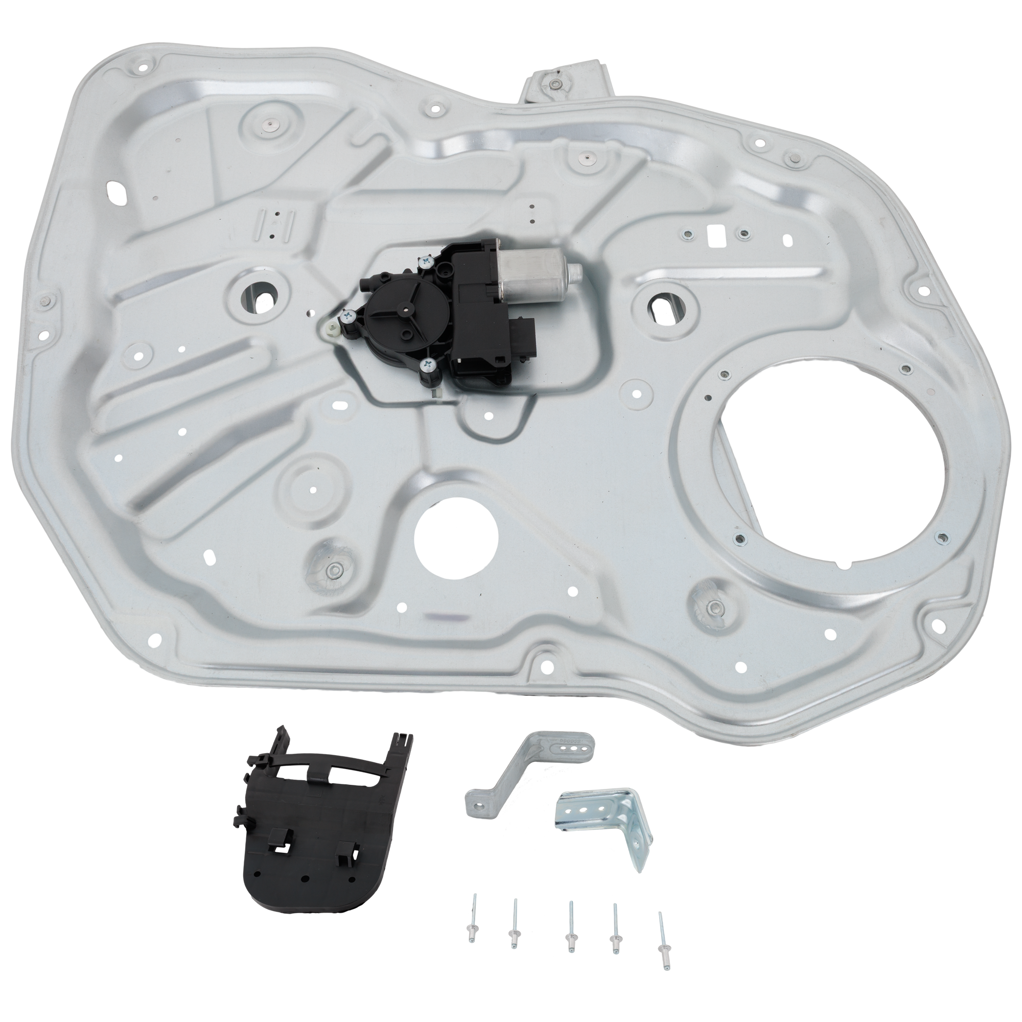 AM SORENTO 11-14 FRONT WINDOW REGULATOR LH Power w Motor and Panel 6 Pin SKU JK46290002 OEM 824011U000 PFM