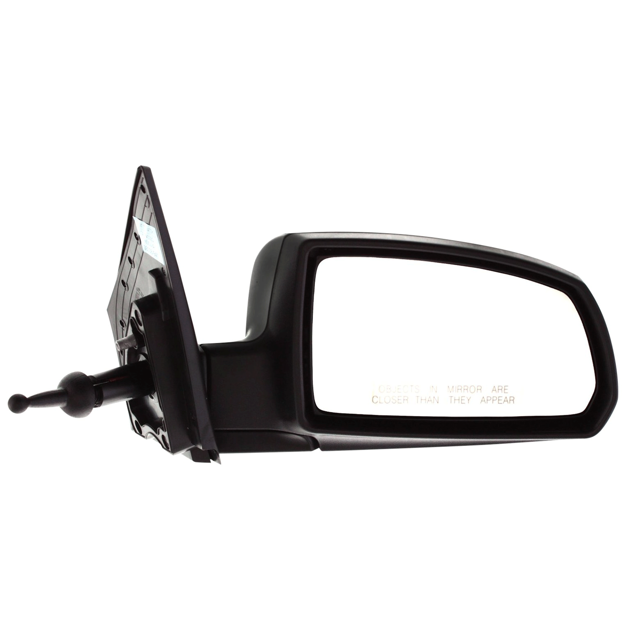AM RIO 06-09 MIRROR RH Manual Adjust Manual Folding Non Heated Paintable Hatchback Sedan SKU JKA22R Partslink KI1321138 OEM 876201G600