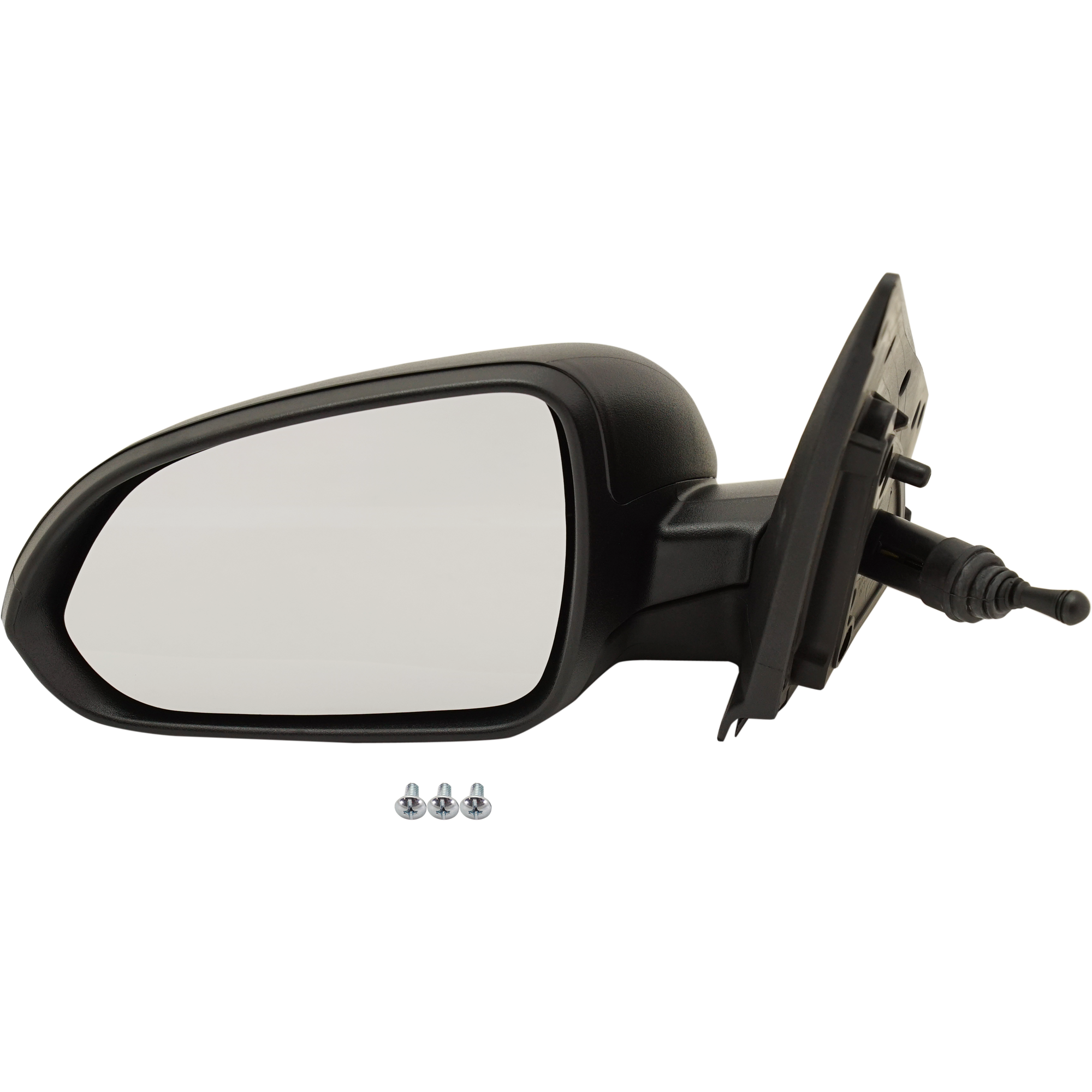 AM RIO 18-22 MIRROR LH Manual Adjust Manual Folding Non Heated Textured LX Model SKU JKA38L Partslink KI1320217 OEM 87610H9110