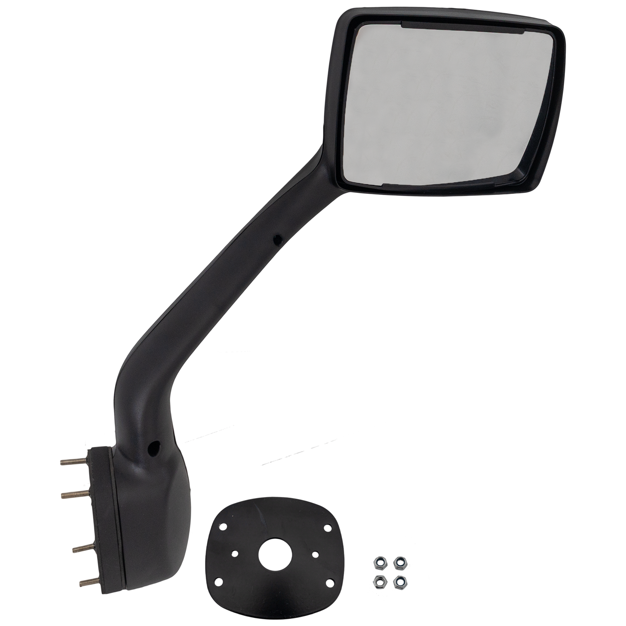 AM KENWORTH T680 T880-13-24 HOOD MIRROR RH Manual Adjust Non Folding Non Heated Chrome SKU JKW15CR HD OEM L596003201R L596003200R