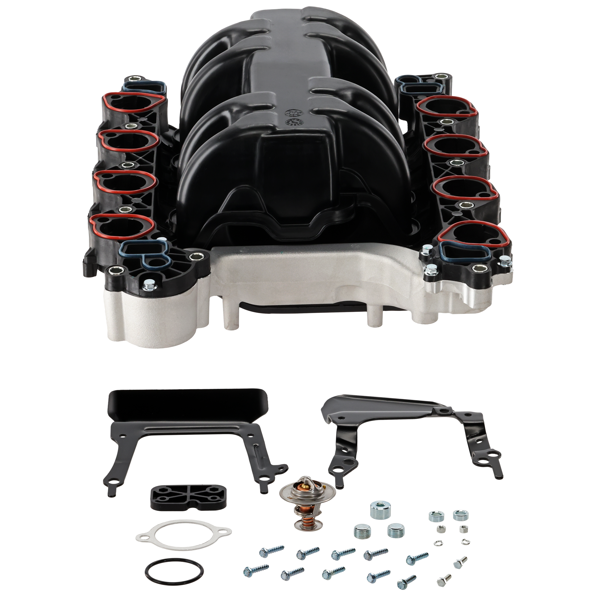 AM CROWN VICTORIA TOWN CAR 96-00 INTAKE MANIFOLD Upper 8 Cyl. 4.6L Engine Includes Thermostat Alternator Bracket Gaskets SKU JL311902 OEM 106002-615178-872801 F6SZ9424A