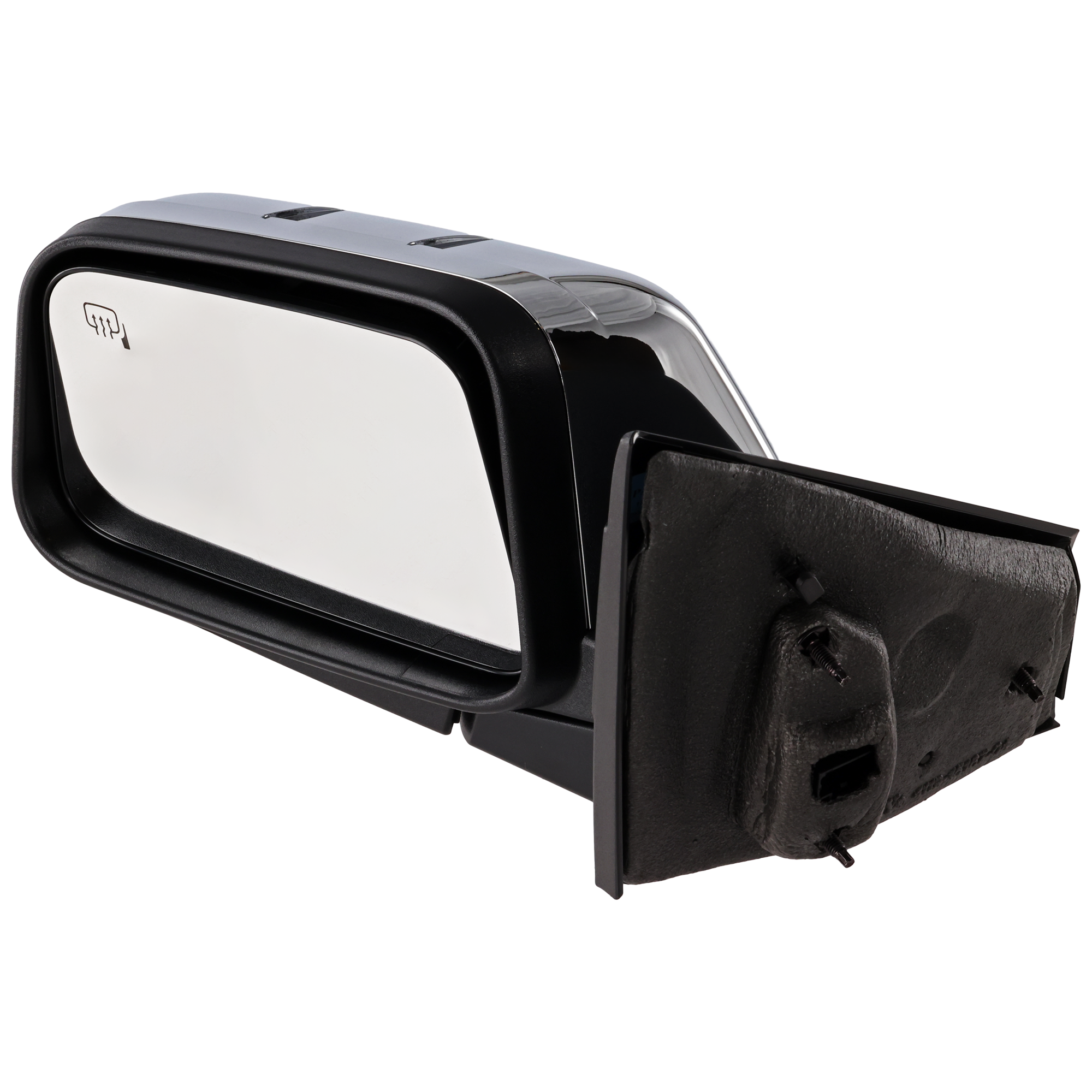 AM MKX 07-07 MIRROR LH Power Manual Folding Heated Chrome w Puddle Light No Memory SKU JLN23CL Partslink FO1320475 OEM 7A1Z17683AB