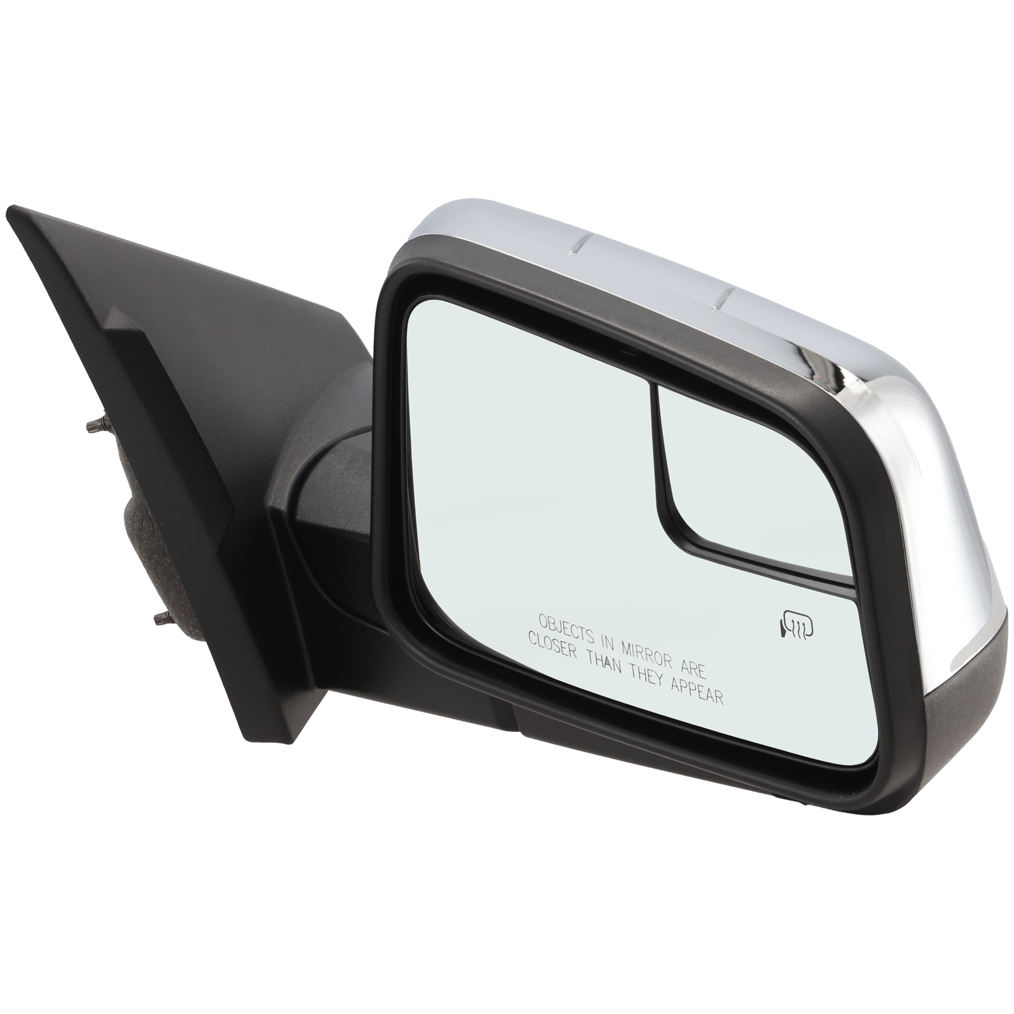 AM MKX 10-10 MIRROR RH Power Manual Folding Heated Chrome w Blind Spot Glass and Puddle Light No Memory SKU JLN25CR Partslink FO1321471 OEM AA1Z17682BA
