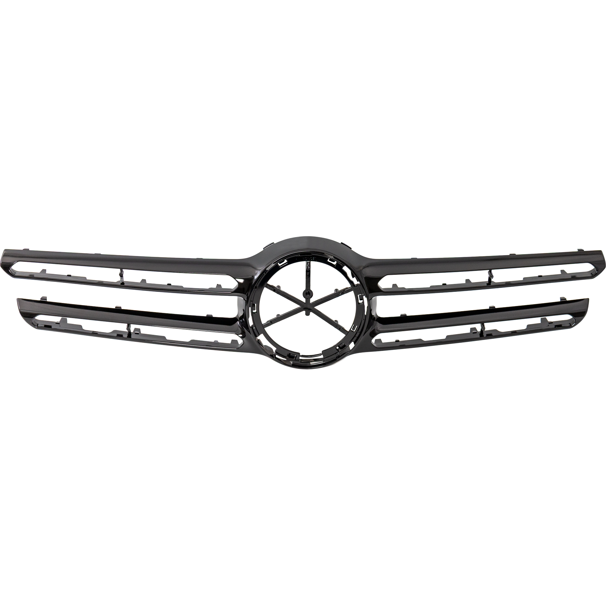 AM GLC300-20-22 GRILLE MOLDING Center Painted Black w o AMG Styling Pkg w Camera Hole SUV SKU JM07070005 Partslink MB1210150 OEM 25388813019040