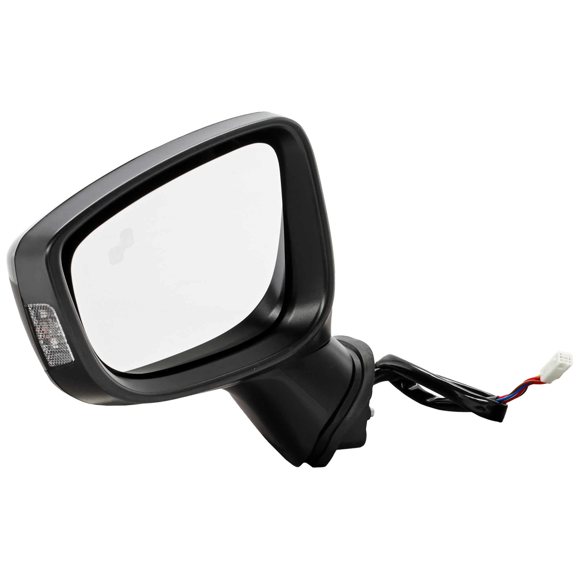 AM MAZDA 3-14-16 MIRROR LH Power Manual Folding Heated Paintable w BSD and Signal Light HB Sedan Japan Mexico Built Vehicle SKU JMA88EL S Partslink MA1320190 OEM BJD569181F BJT769181A